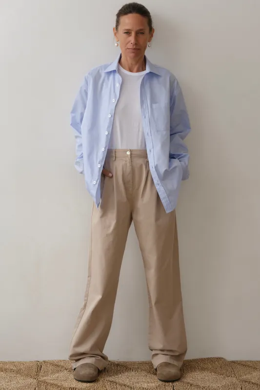 The Chino Pleated Trouser sold by DONNI.