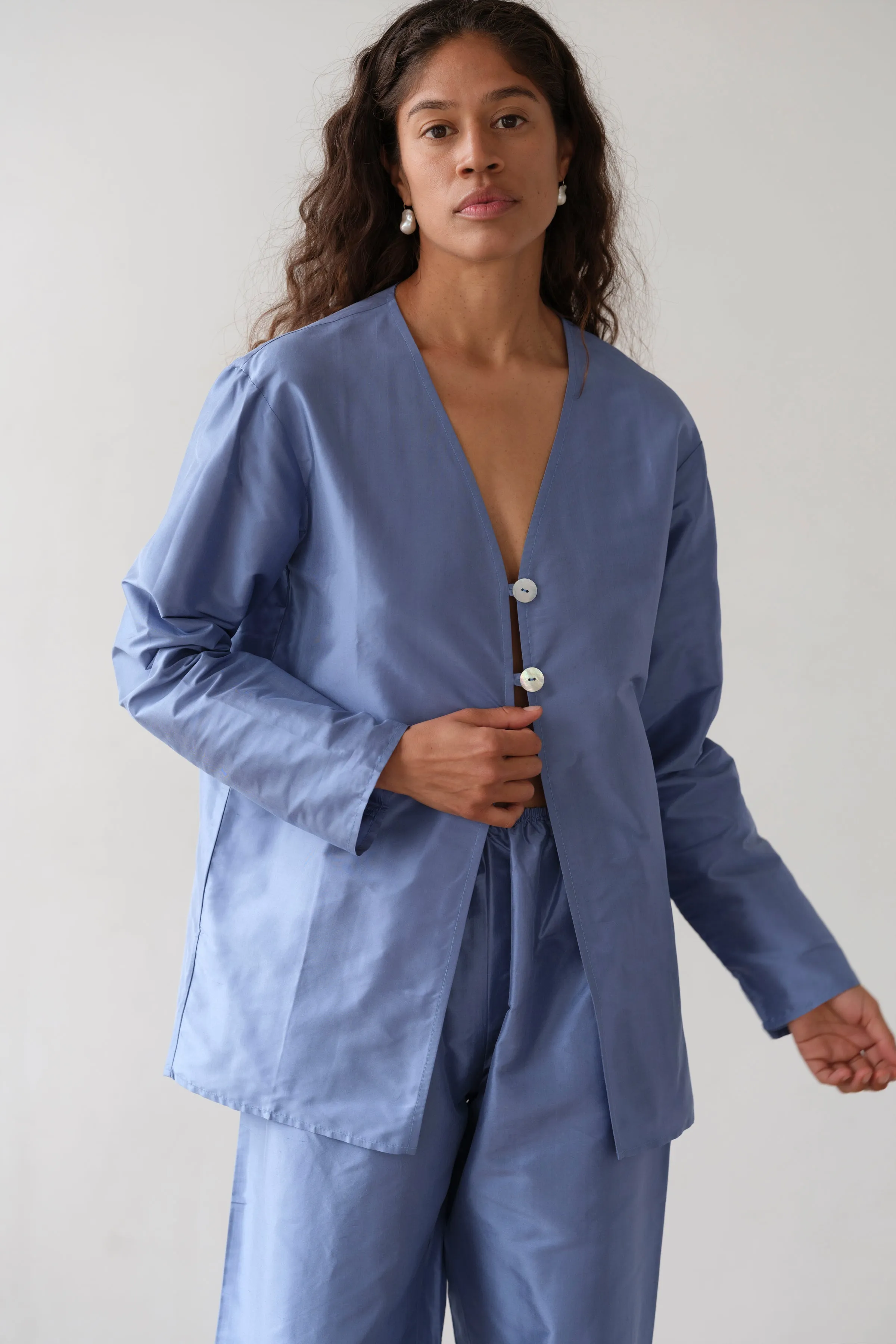 The Taffeta Split Top sold by DONNI. product image thumbnail 3