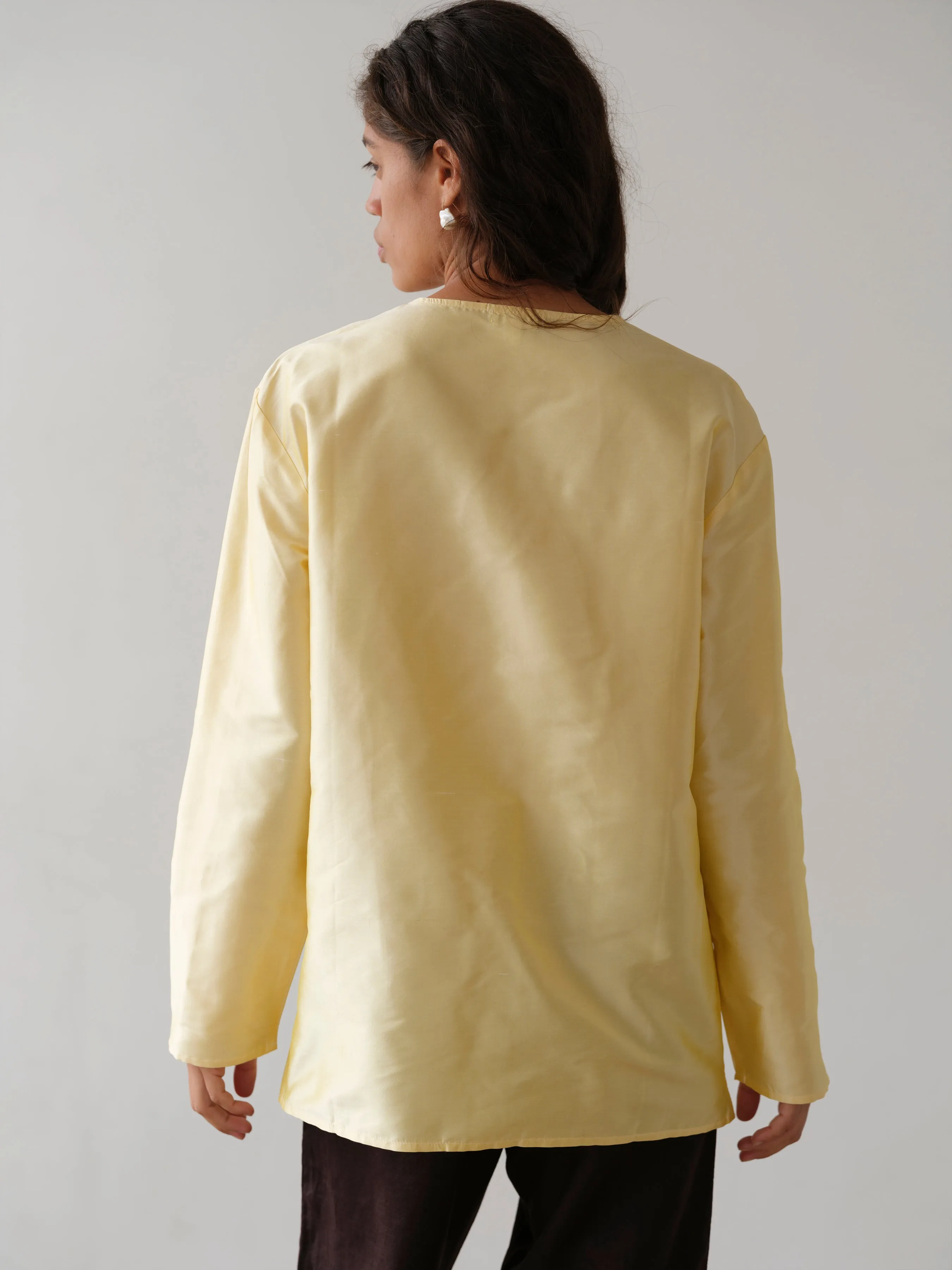 The Taffeta Split Top sold by DONNI. product image thumbnail 5
