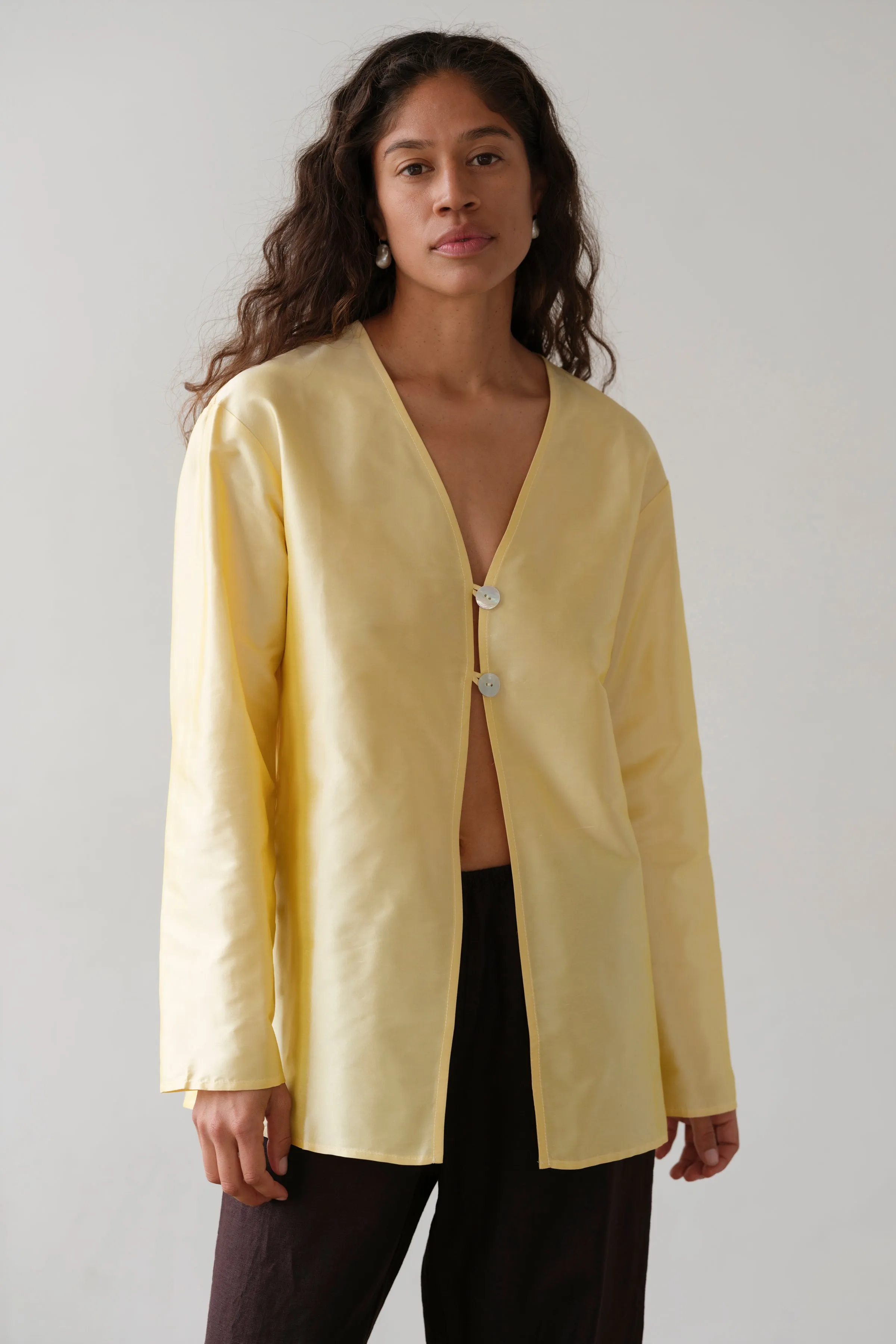 The Taffeta Split Top sold by DONNI. product image thumbnail 3