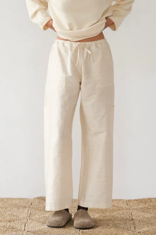 The Taffeta Drawstring Cargo Pant sold by DONNI.