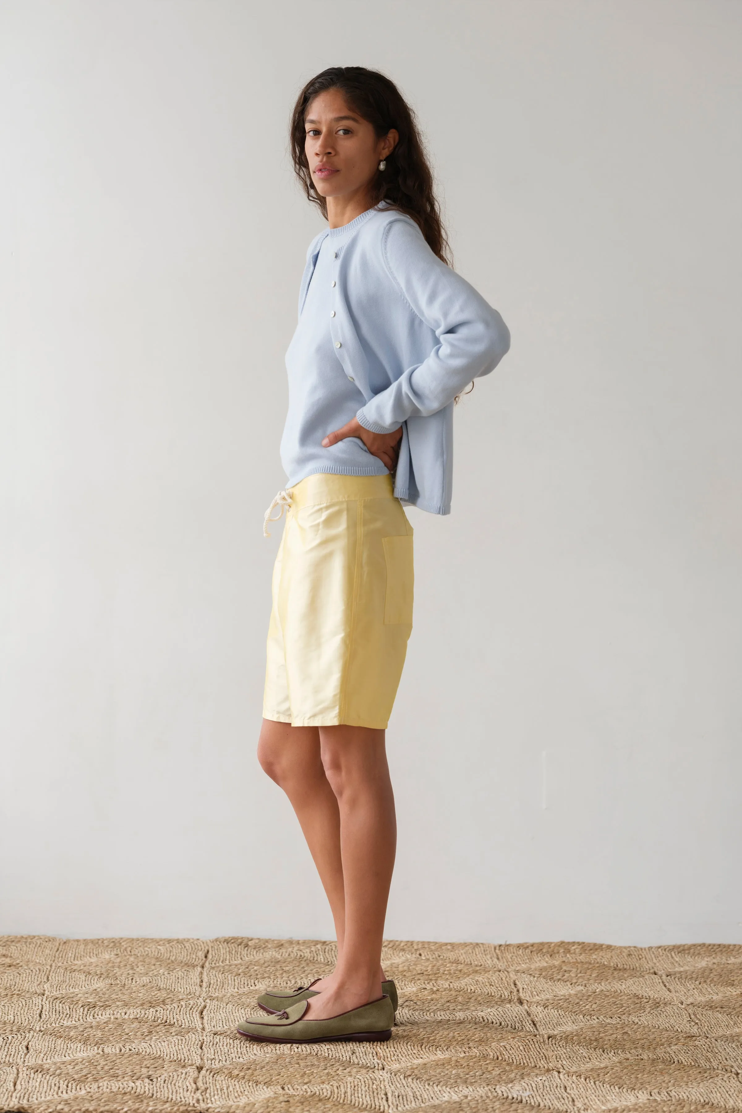 The Taffeta Board Short sold by DONNI. product image thumbnail 5