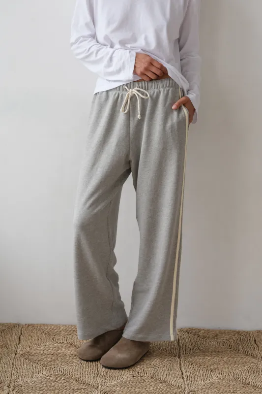 The Eco-Terry Stripe Crop Pant sold by DONNI.