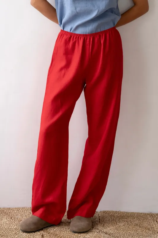 The Linen Simple Pant sold by DONNI.