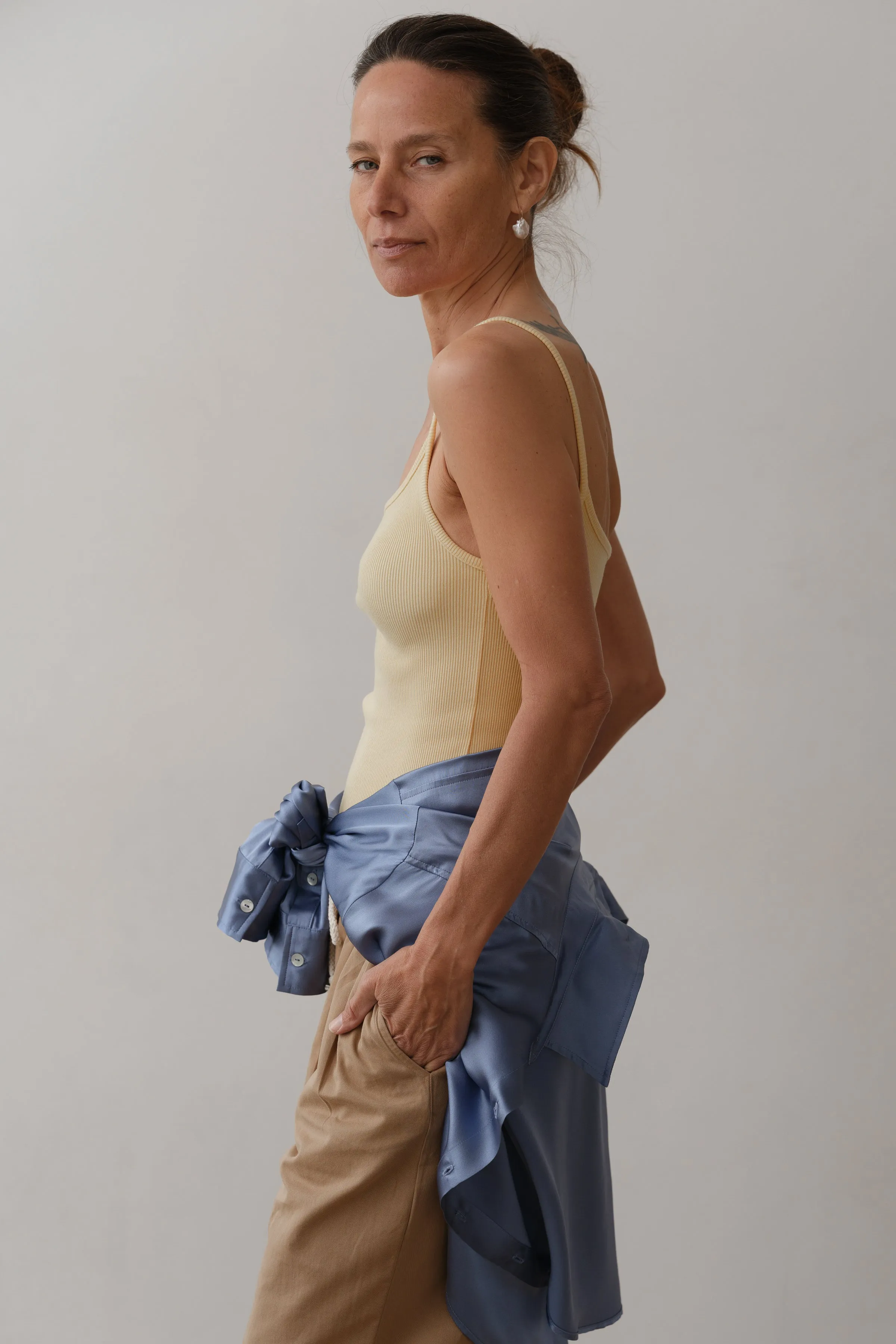 The Rib Spaghetti Tank sold by DONNI. product image thumbnail 4