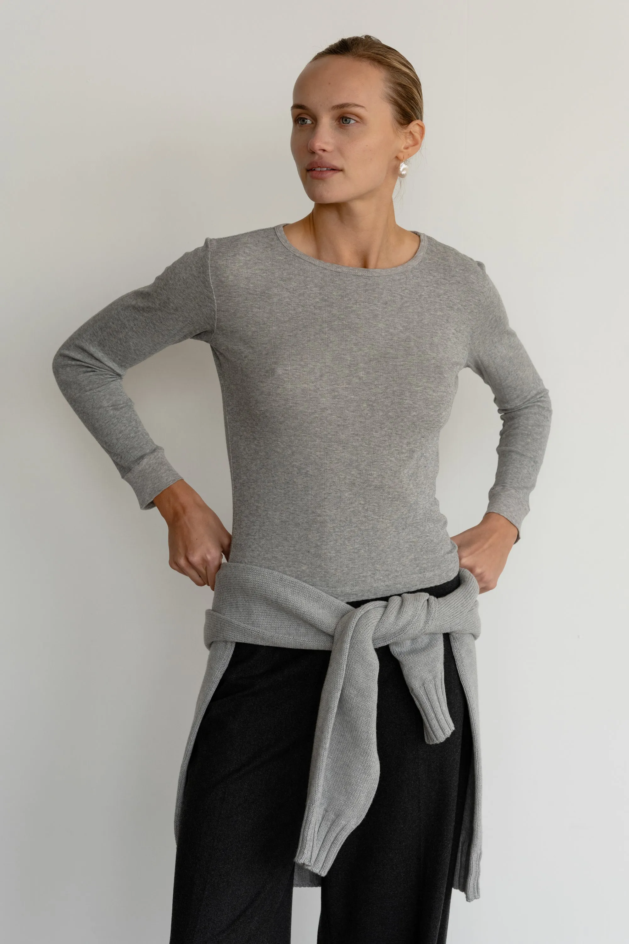 The Pointelle Long Sleeve sold by DONNI.