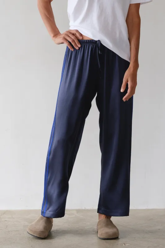 The Silk Stripe Crop Pant sold by DONNI.