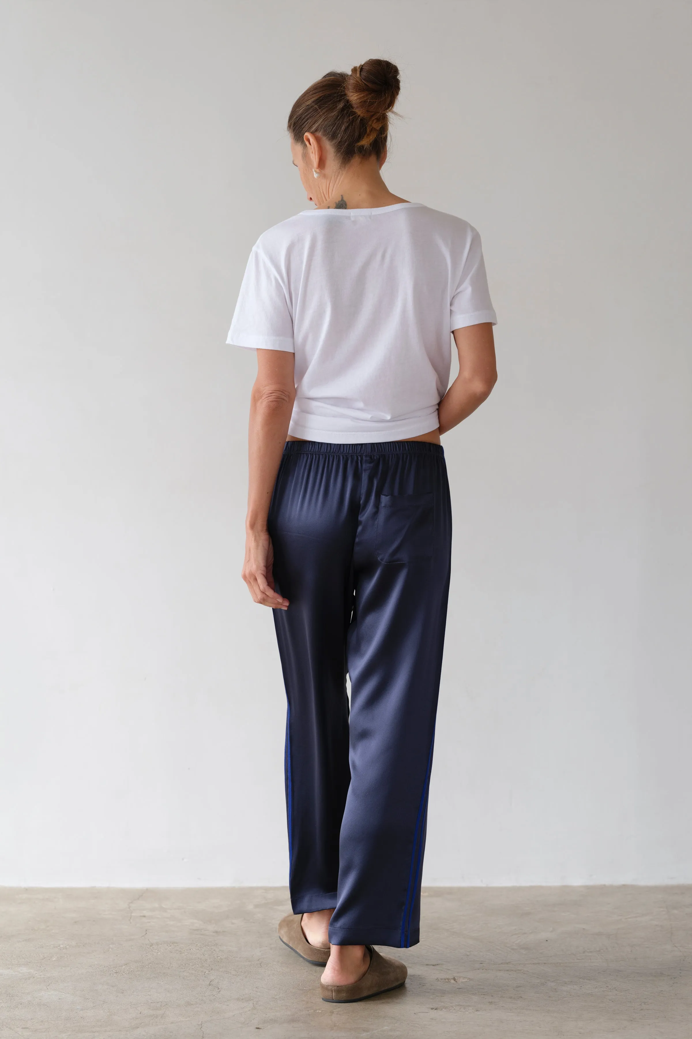The Silk Stripe Crop Pant sold by DONNI. product image thumbnail 3
