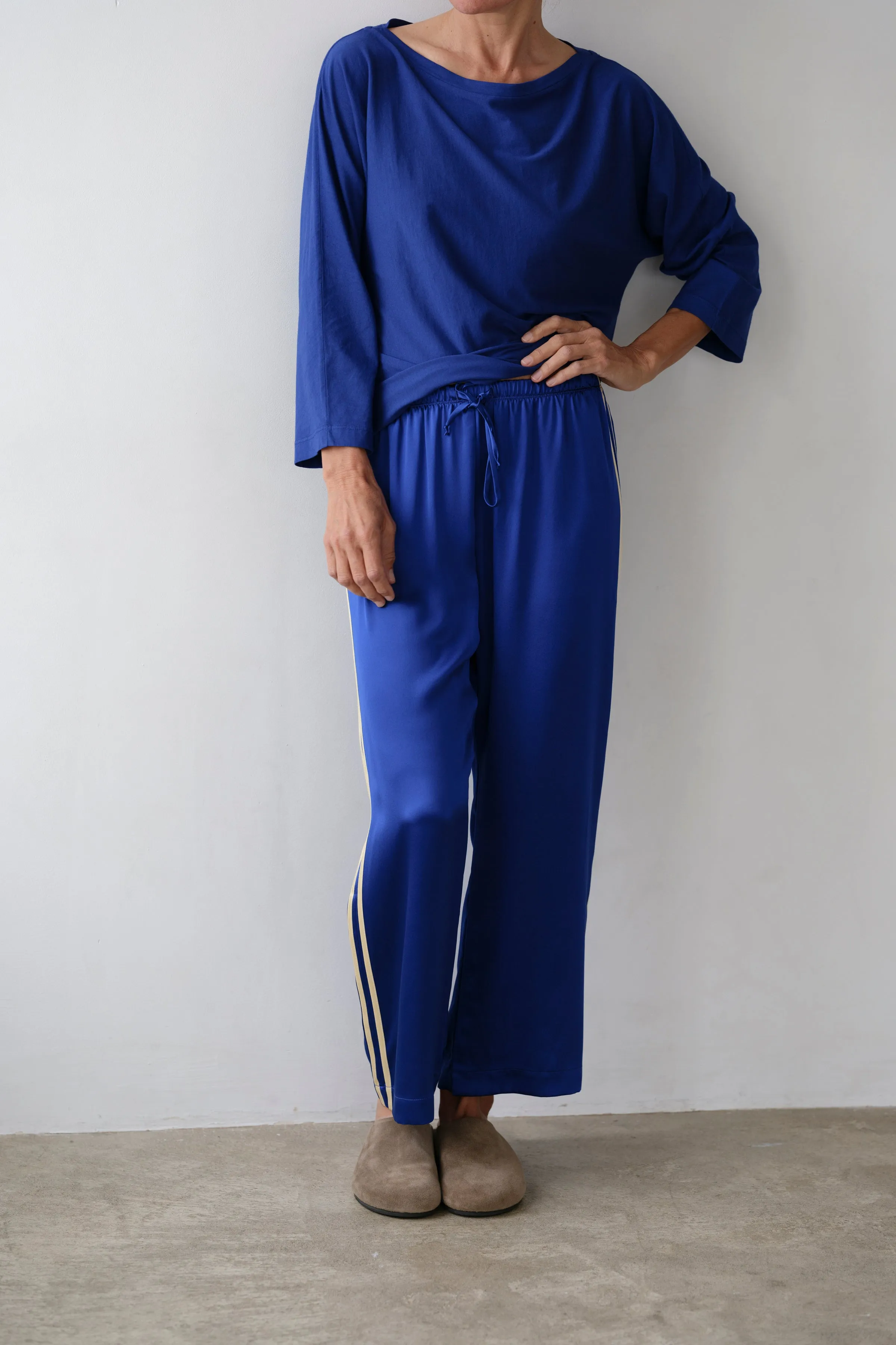 The Silk Stripe Crop Pant sold by DONNI. product image thumbnail 3
