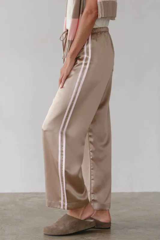 The Silk Stripe Crop Pant sold by DONNI.