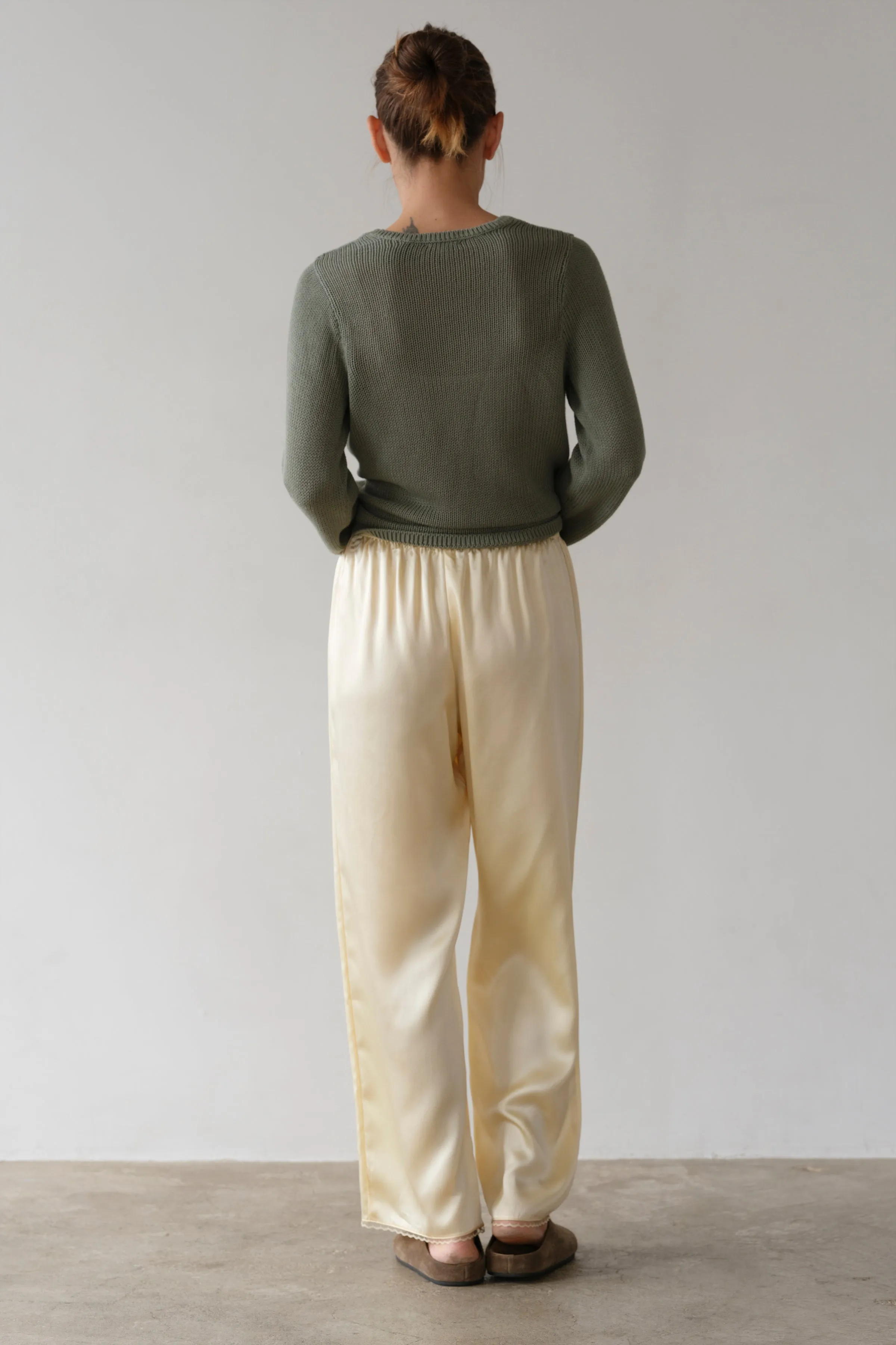 The Silk Lace Simple Pant sold by DONNI. product image thumbnail 4