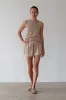 The Silk Lace Tap Short sold by DONNI.
