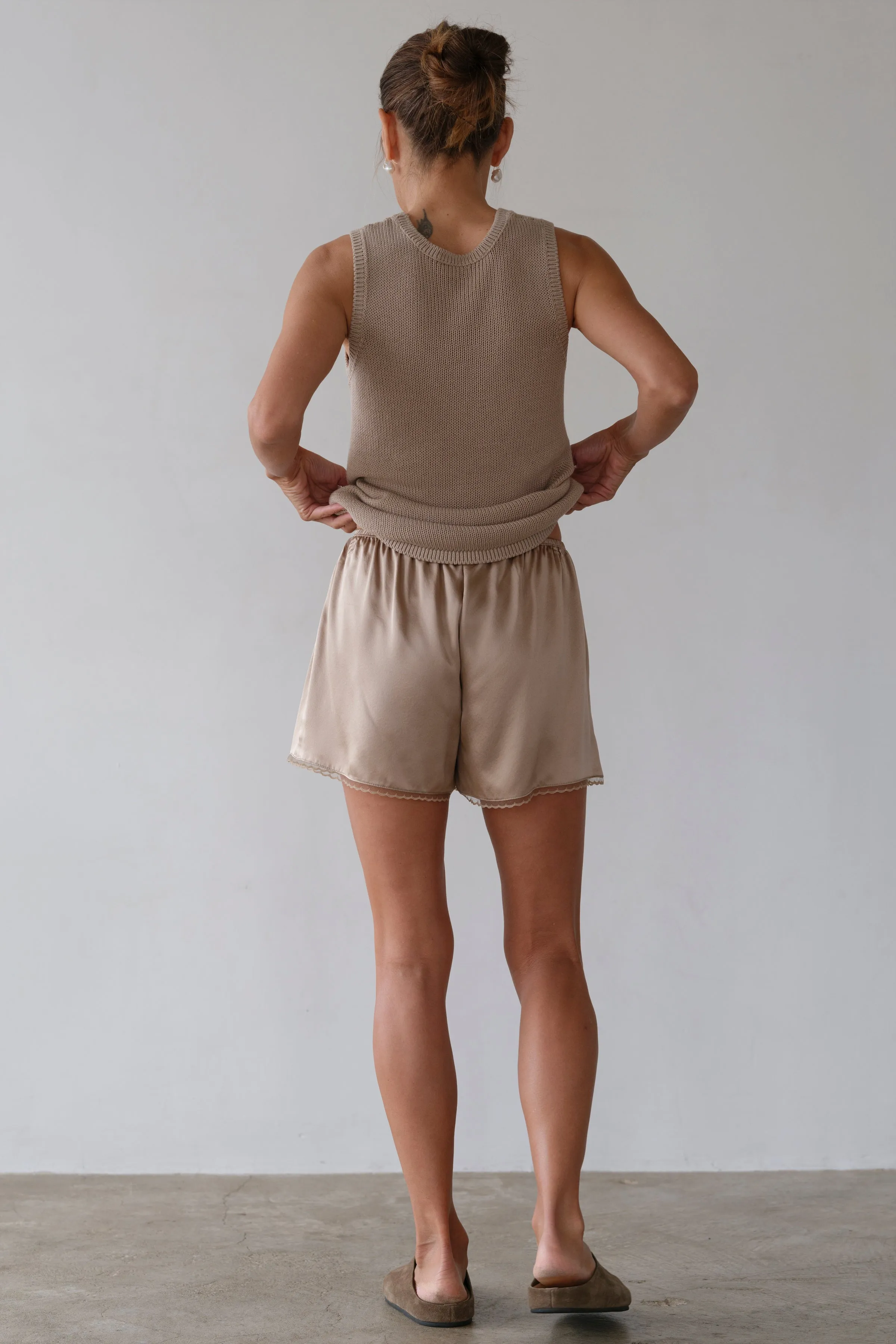 The Silk Lace Tap Short sold by DONNI. product image thumbnail 5