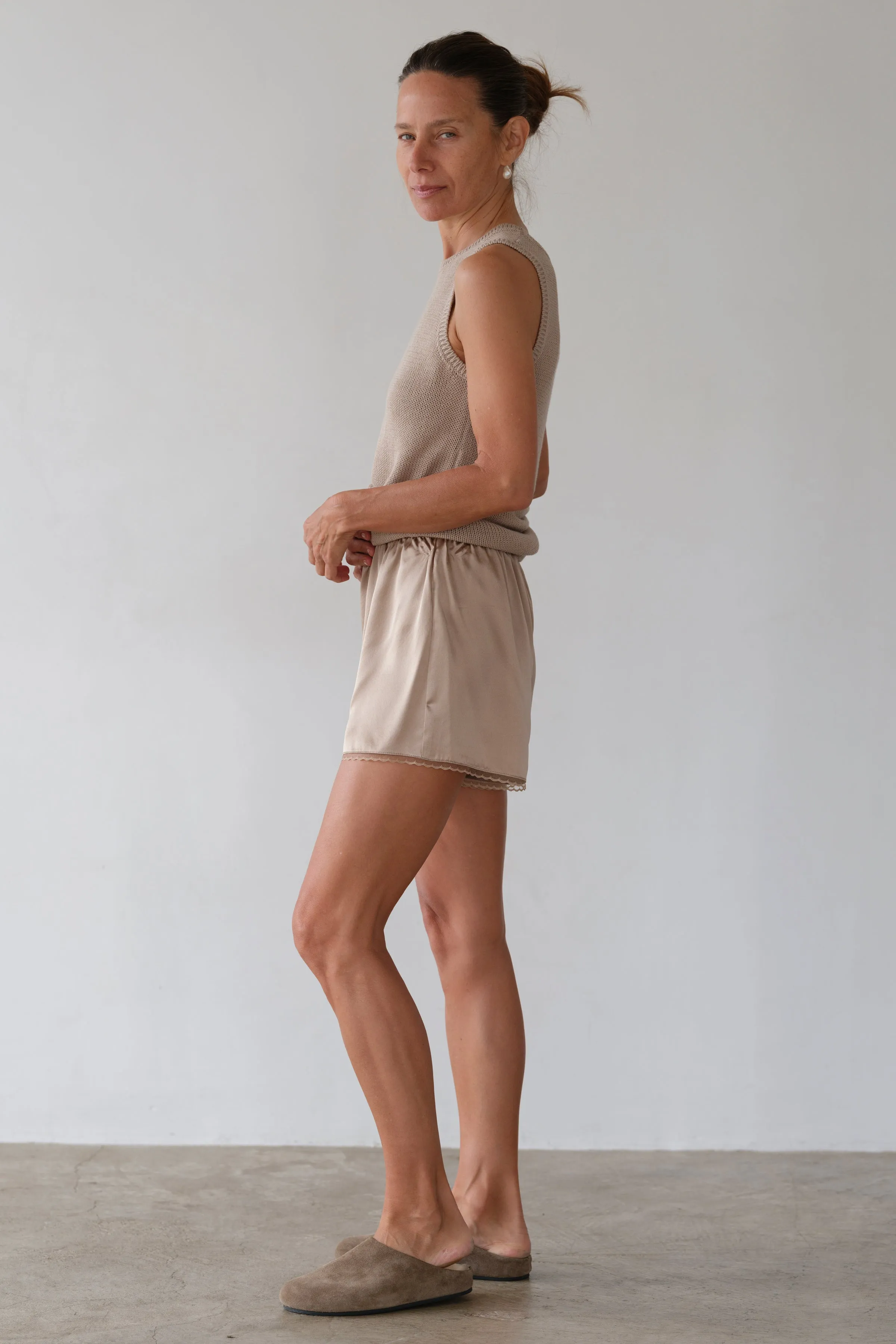 The Silk Lace Tap Short sold by DONNI. product image thumbnail 4