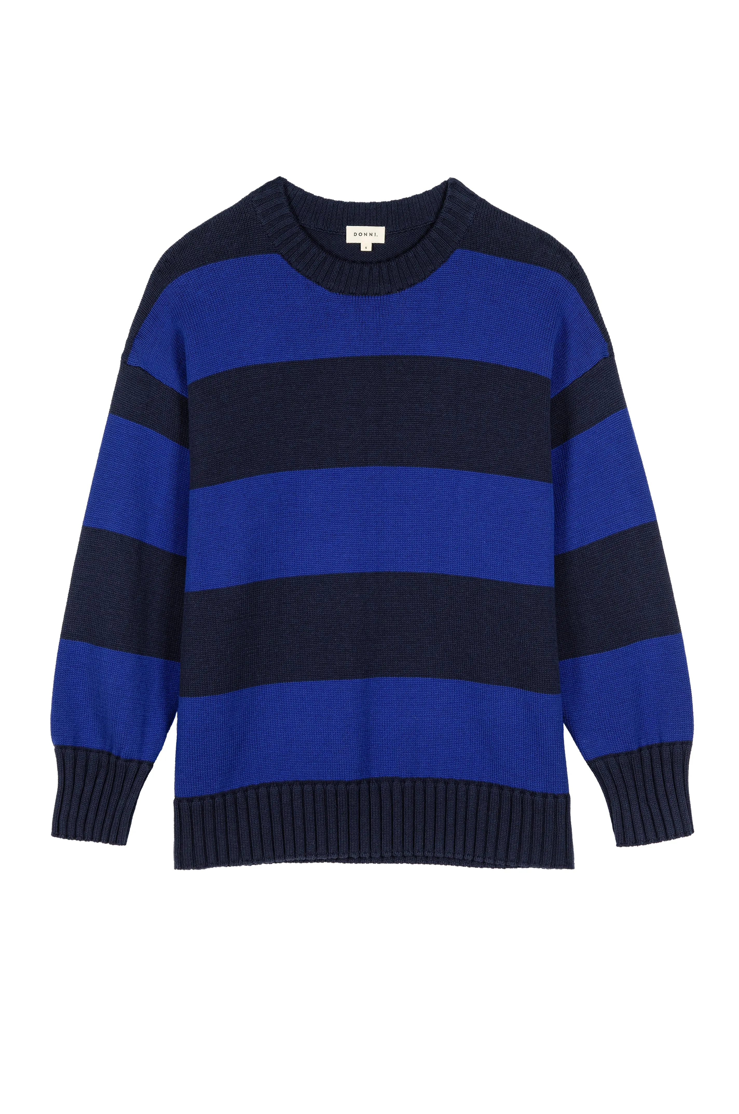The Cotton Knit Stripe Crewneck Sweater sold by DONNI. product image thumbnail 2