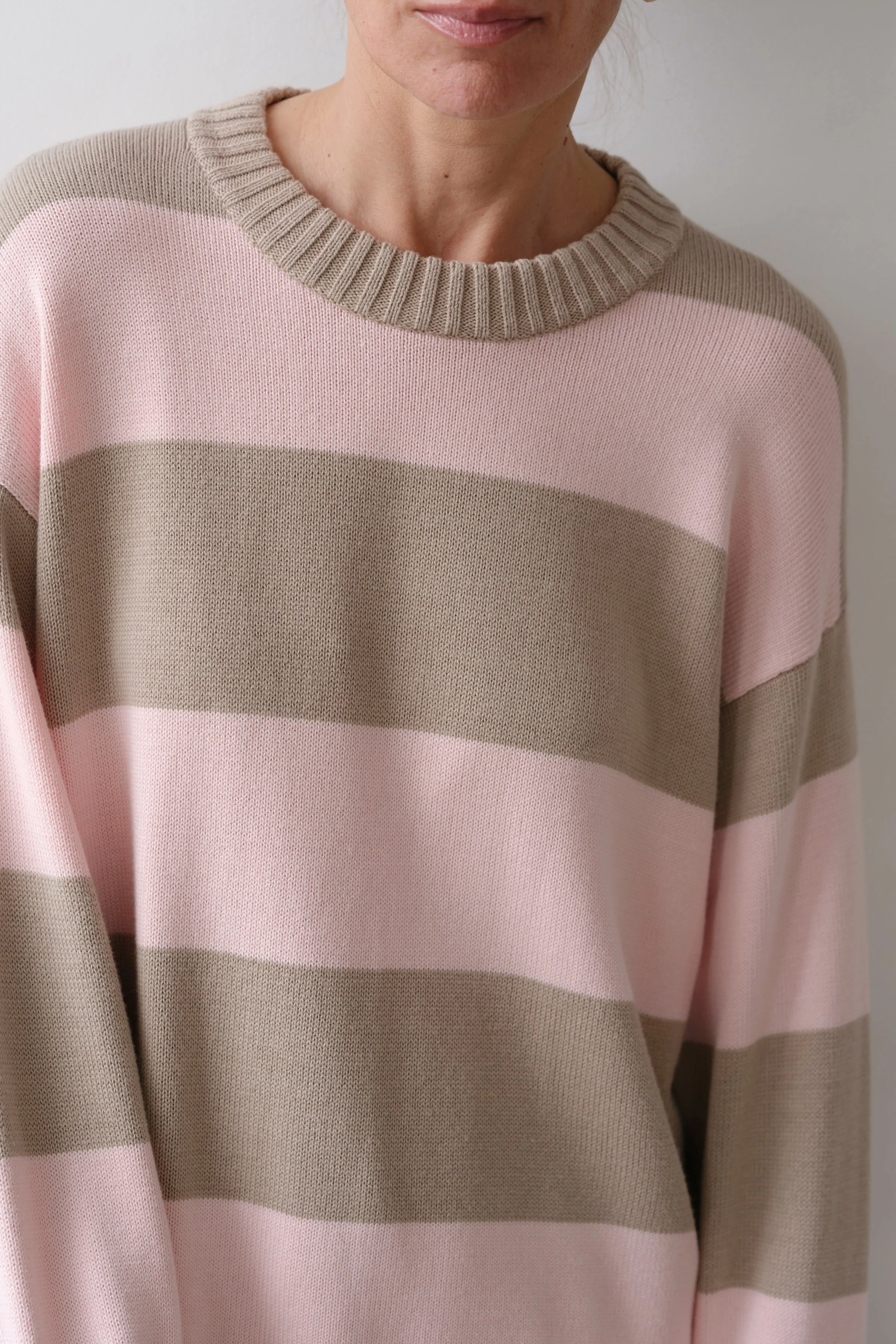 The Cotton Knit Stripe Crewneck Sweater sold by DONNI. product image thumbnail 5