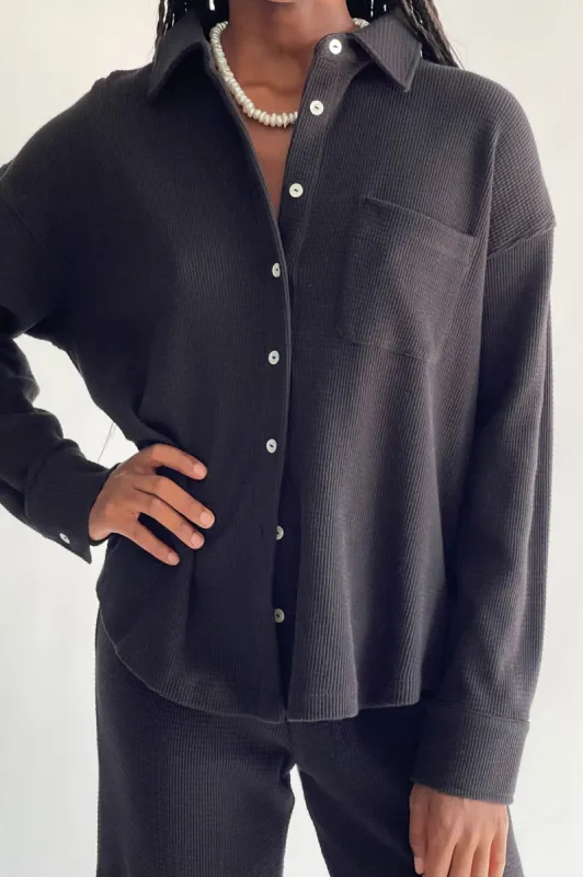 thermal button down sold by DONNI.