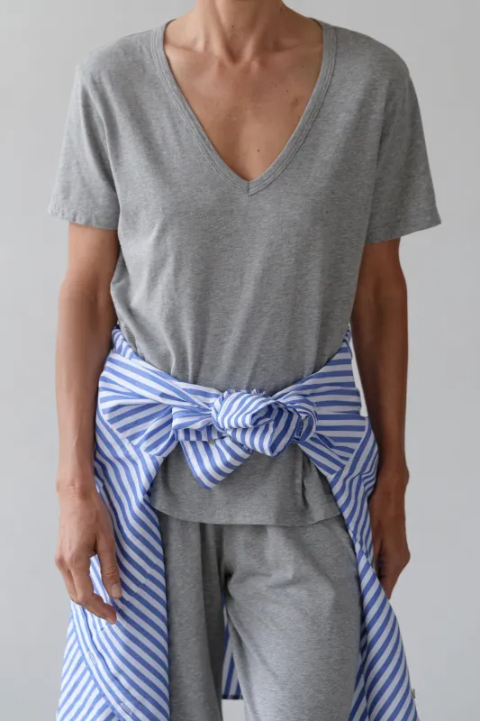The Jersey Relaxed V-Neck sold by DONNI.