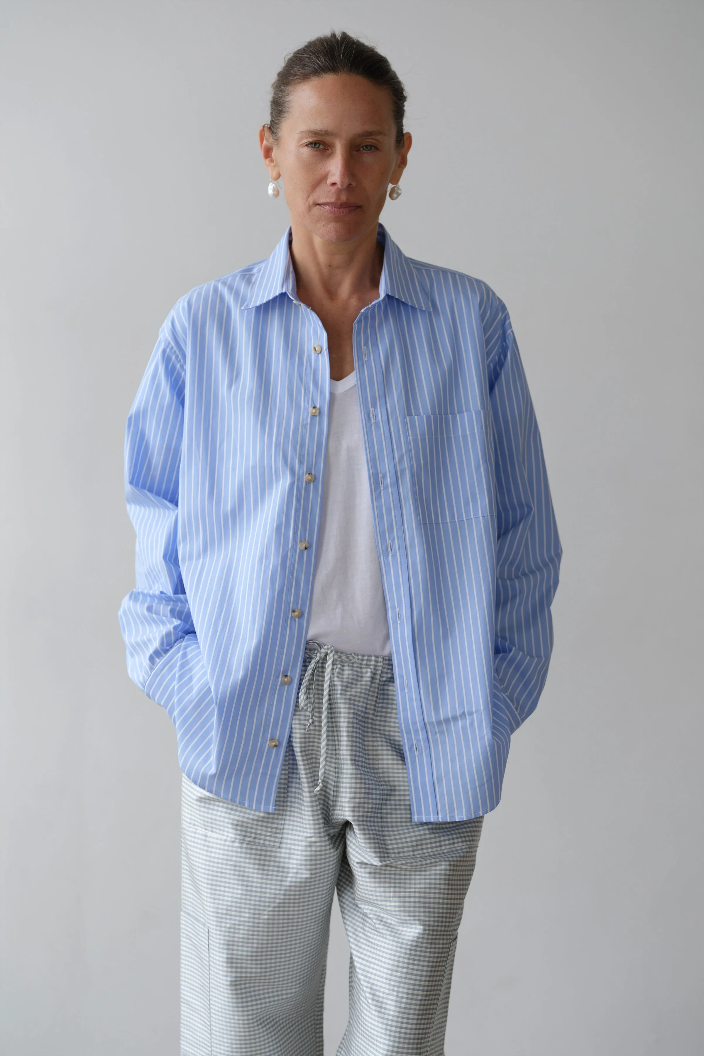 The Pop Stripe Shirt sold by DONNI.