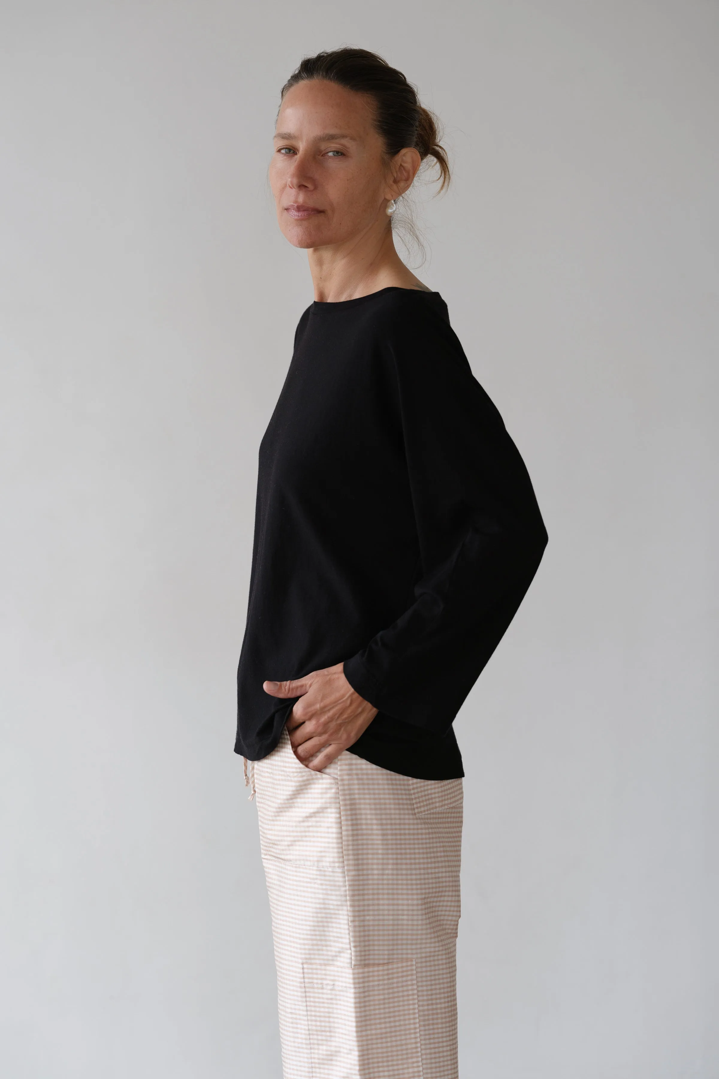 The Jersey Relaxed Boatneck sold by DONNI. product image thumbnail 4