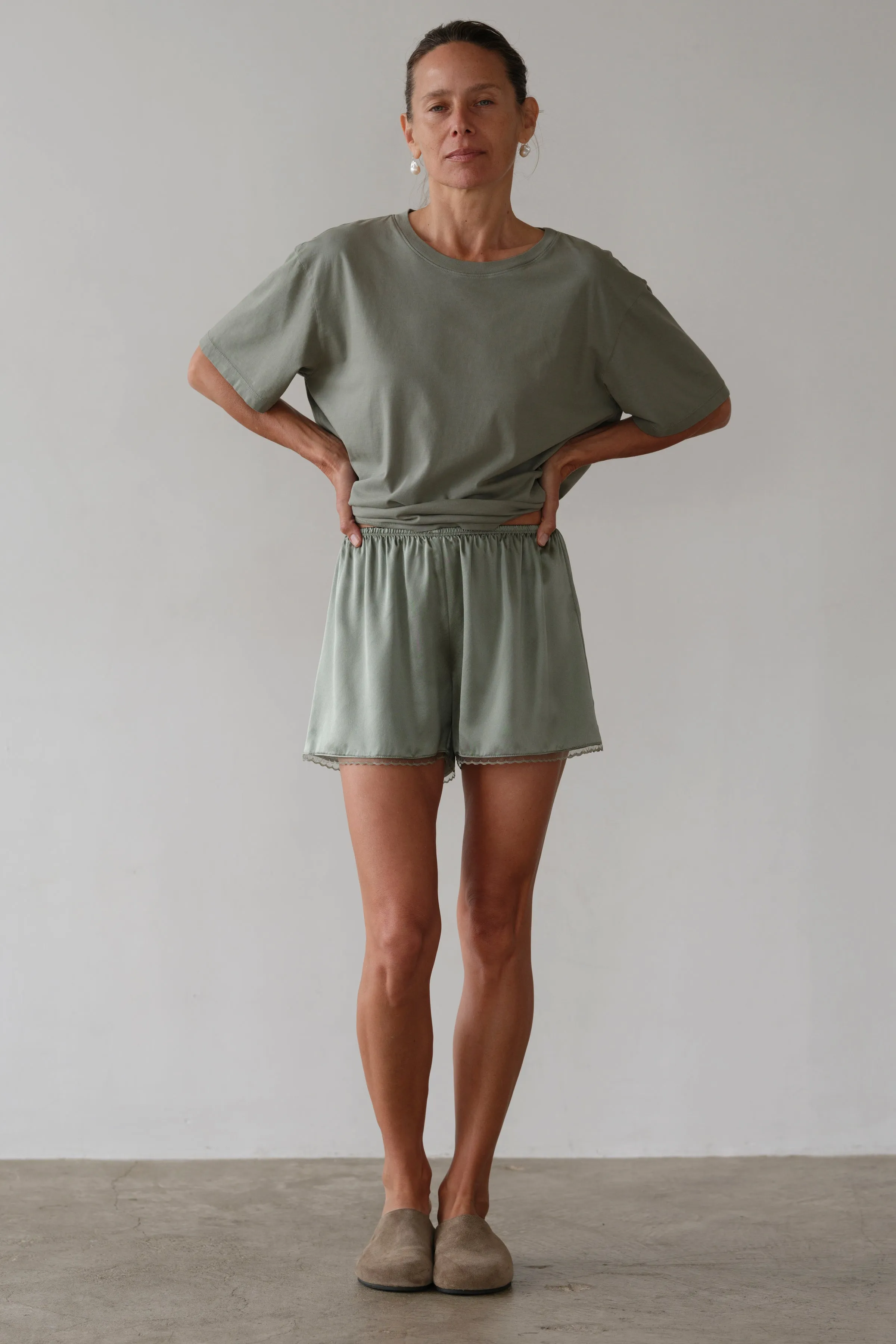 The Silk Lace Tap Short sold by DONNI. product image thumbnail 3
