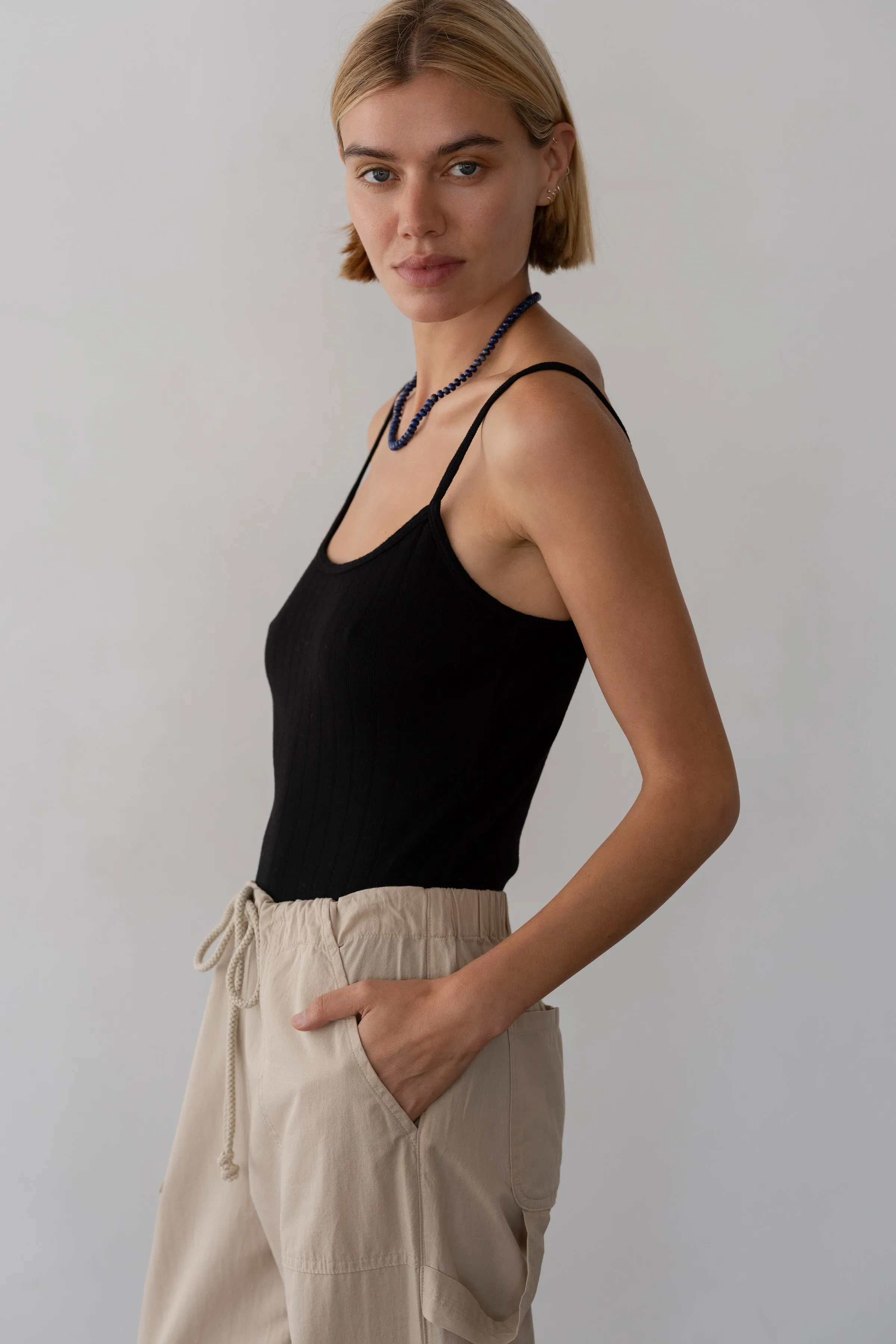 The Pointelle Cami Tank sold by DONNI. product image thumbnail 4