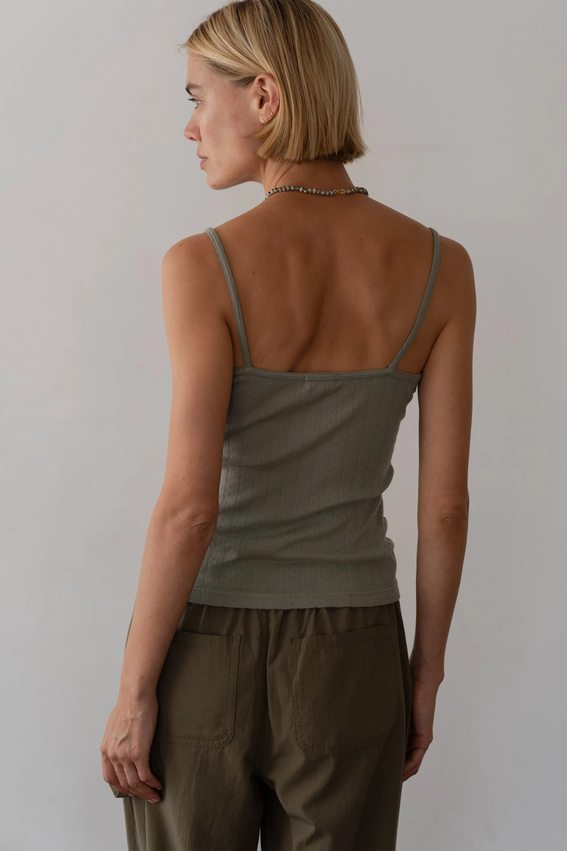 The Pointelle Cami Tank sold by DONNI. product image thumbnail 5