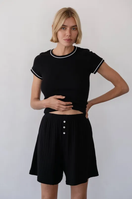 The Pointelle Boxer Short sold by DONNI.