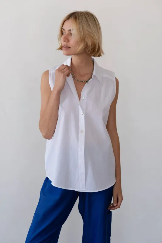 The Sandwash Sleeveless Shirt sold by DONNI.