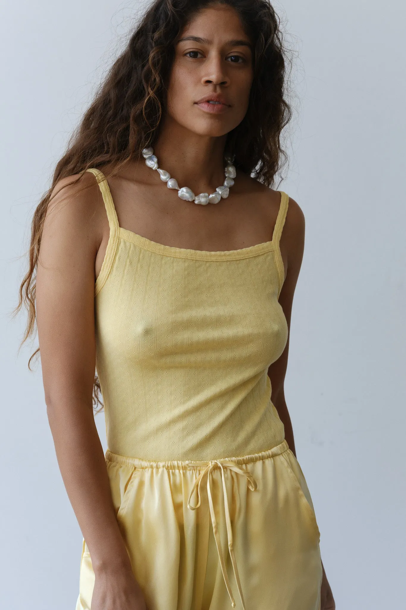 The Pointelle Square Neck Tank sold by DONNI. product image thumbnail 3