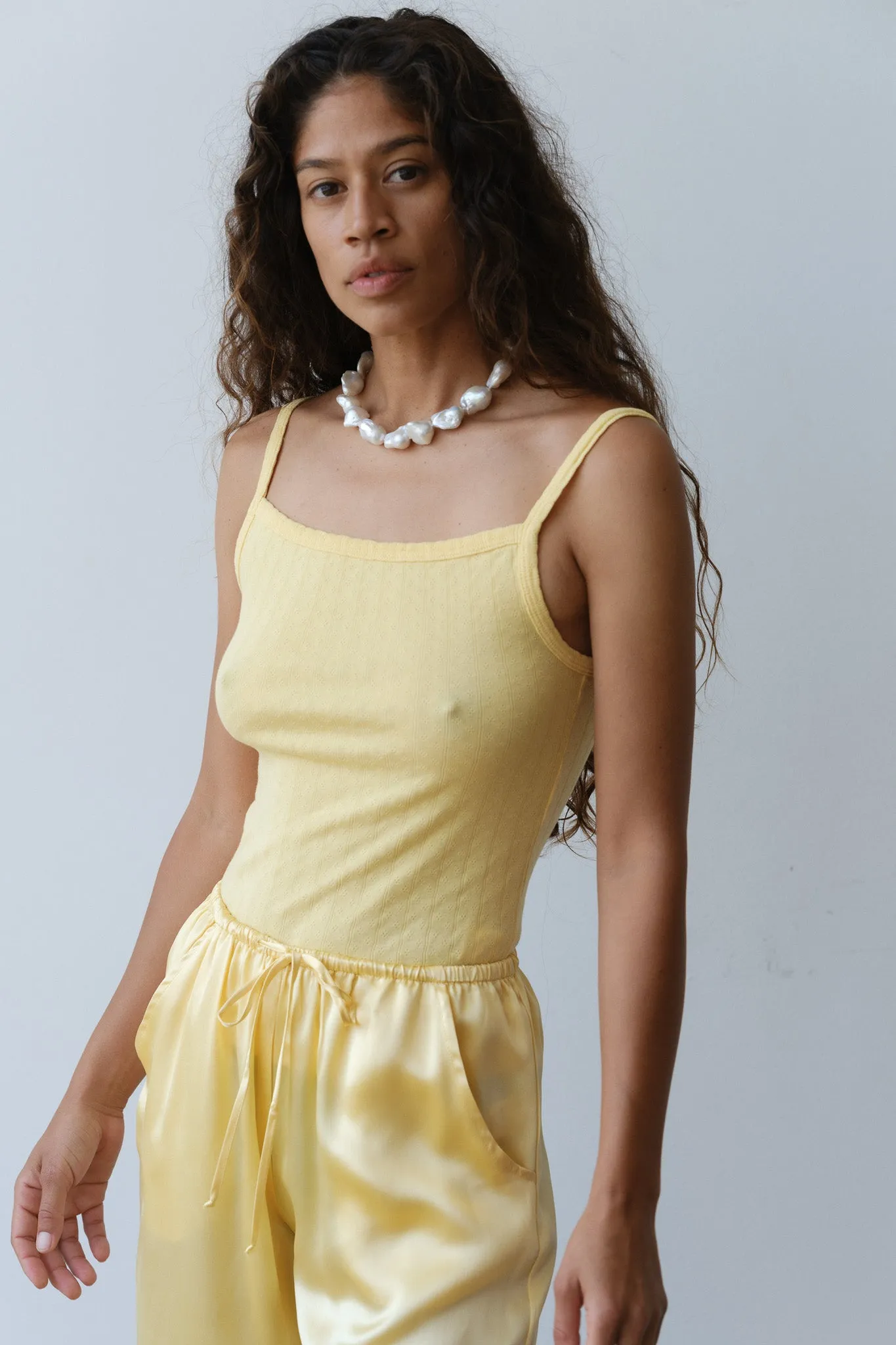 The Pointelle Square Neck Tank sold by DONNI. product image thumbnail 2