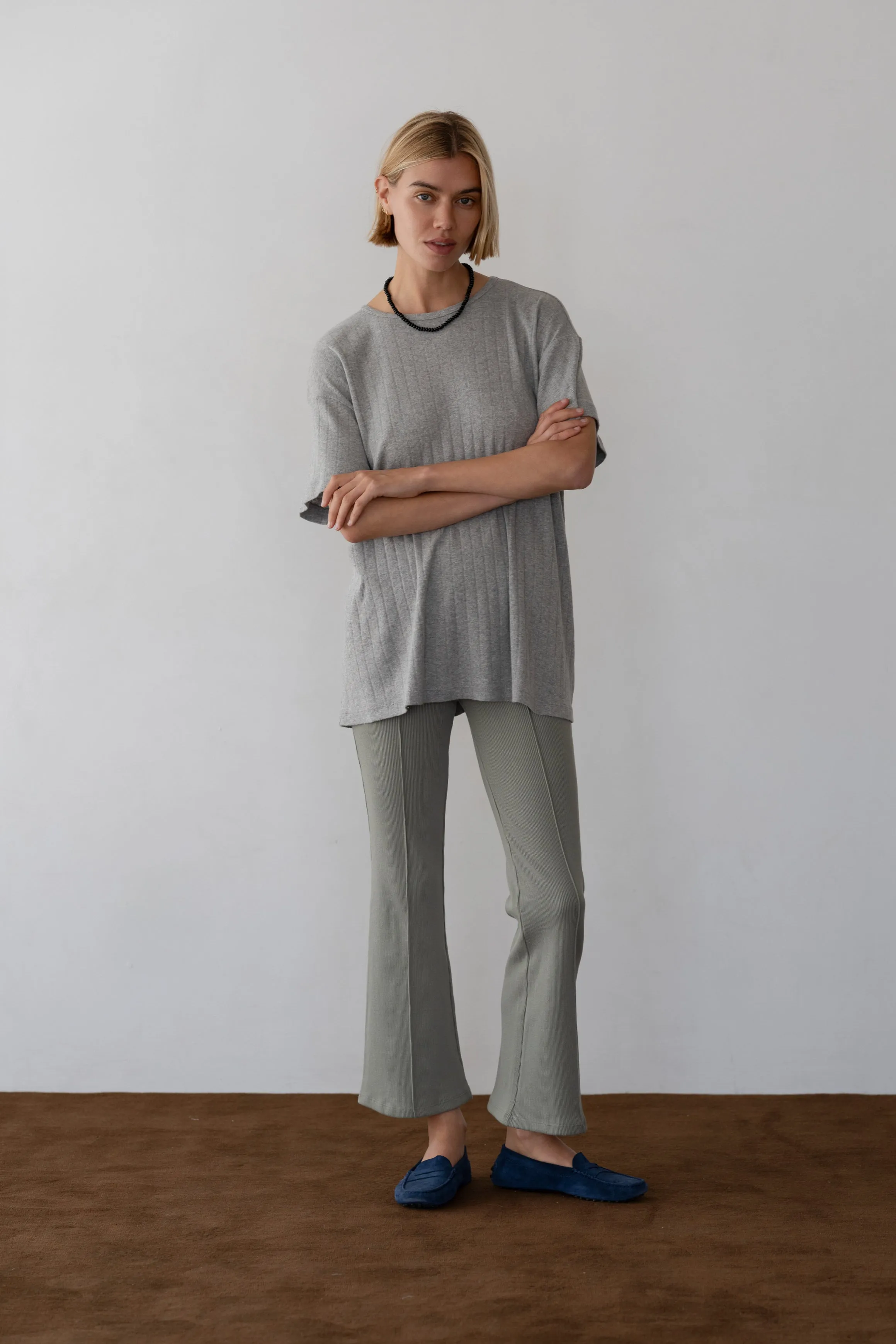 The Pointelle Oversized Tee sold by DONNI. product image thumbnail 3