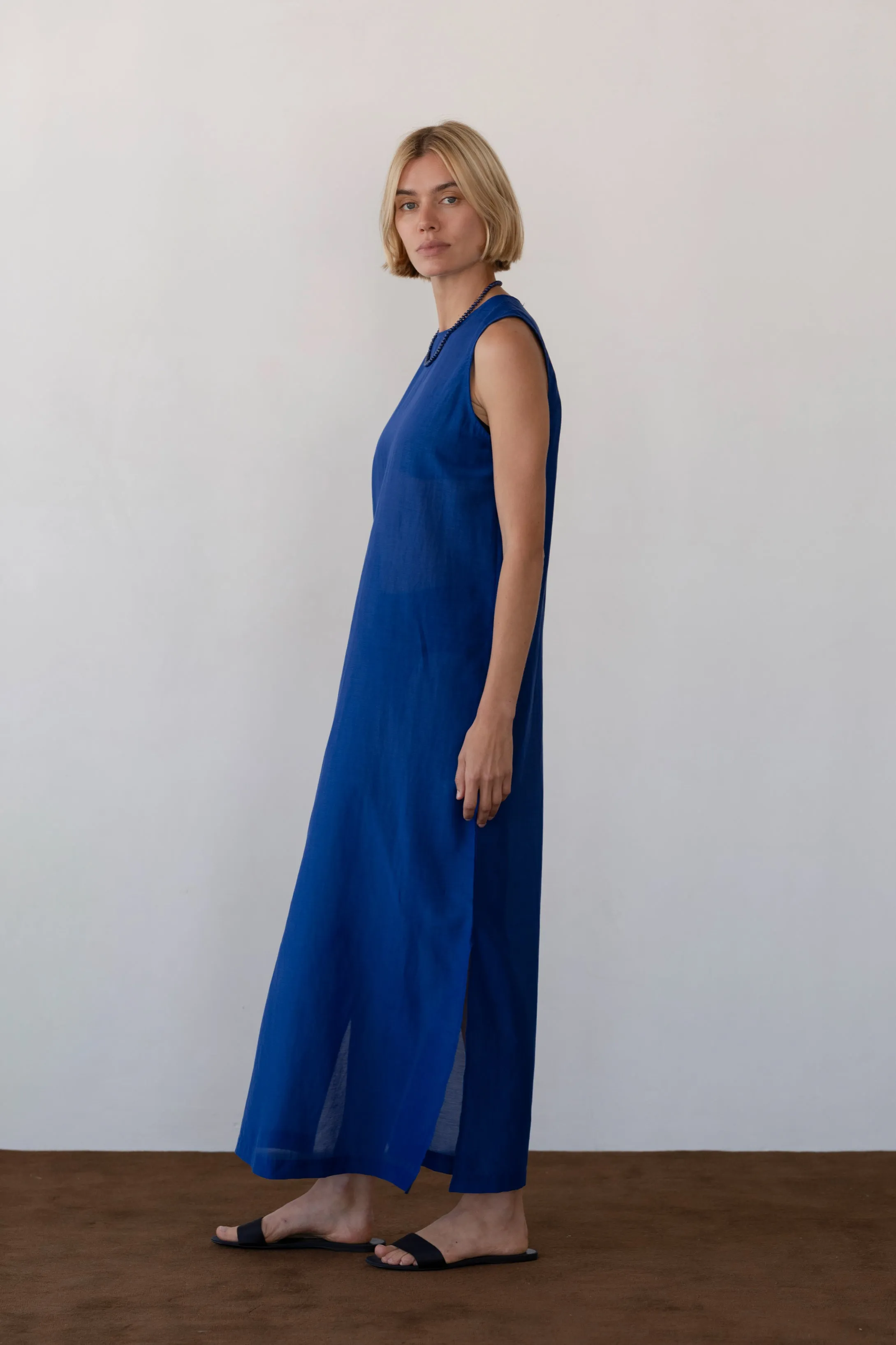 The Silk Cotton Sheer Dress sold by DONNI. product image thumbnail 4