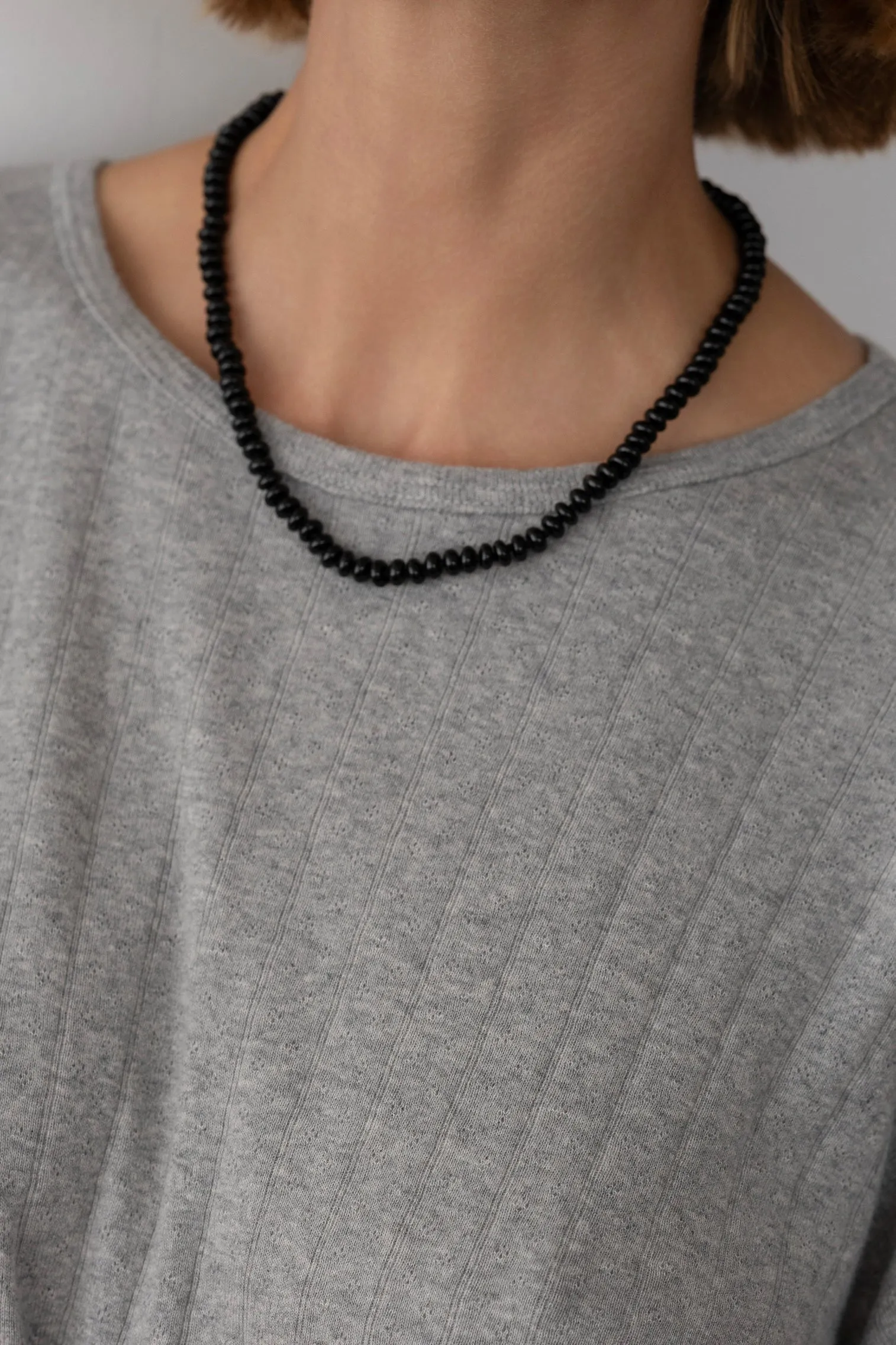 The Onyx Rondelle Necklace sold by DONNI. product image thumbnail 2
