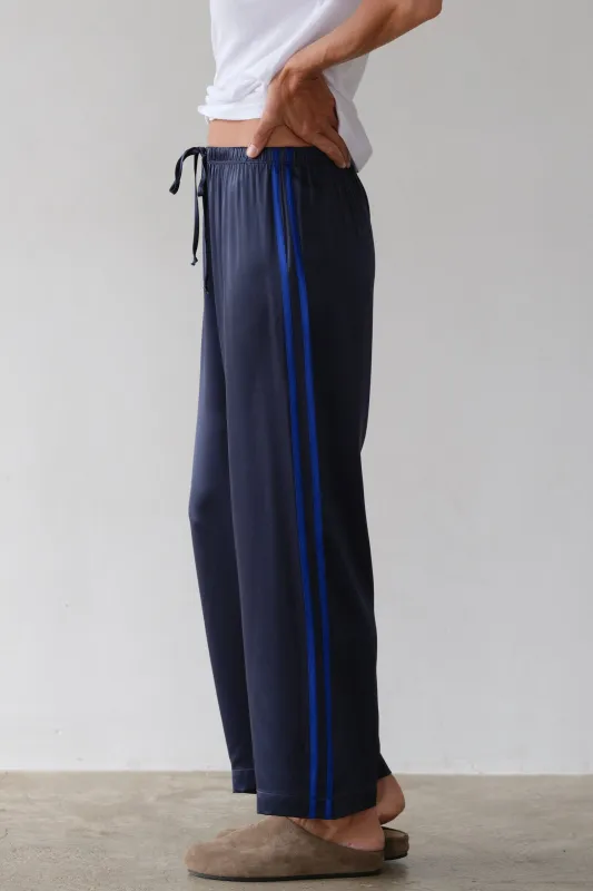 The Silk Stripe Crop Pant sold by DONNI.