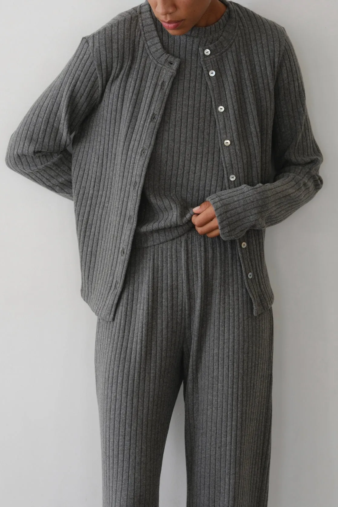 The Sweater Rib Cardi sold by DONNI.