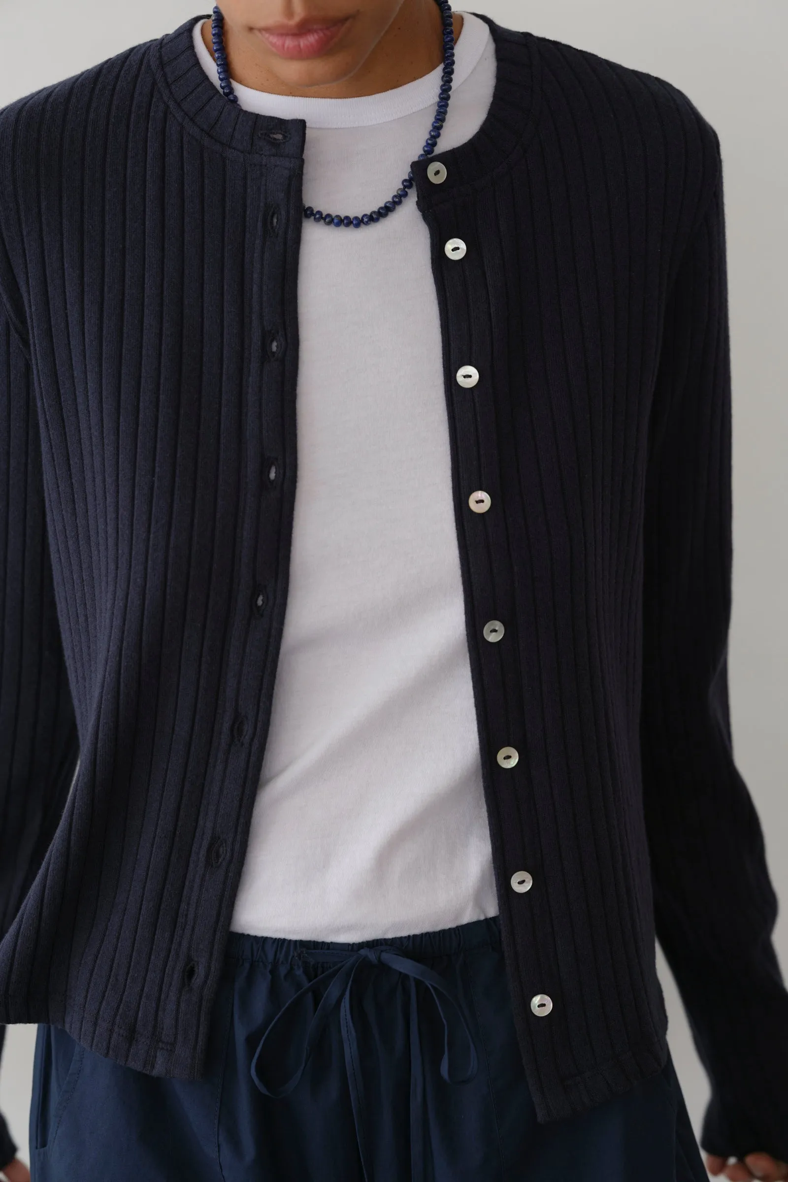 The Sweater Rib Cardi sold by DONNI.