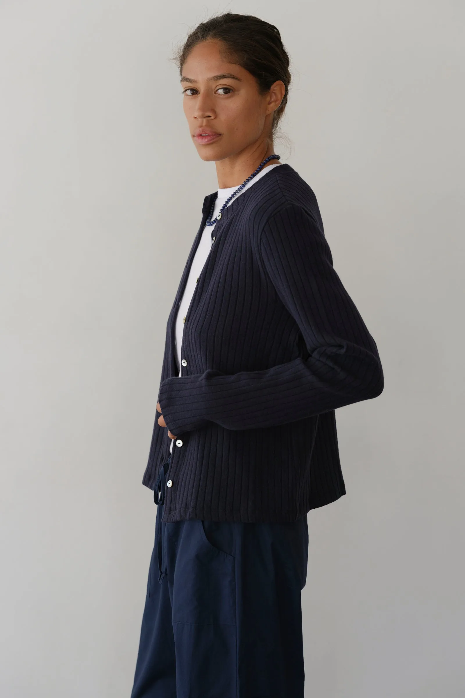 The Sweater Rib Cardi sold by DONNI. product image thumbnail 4