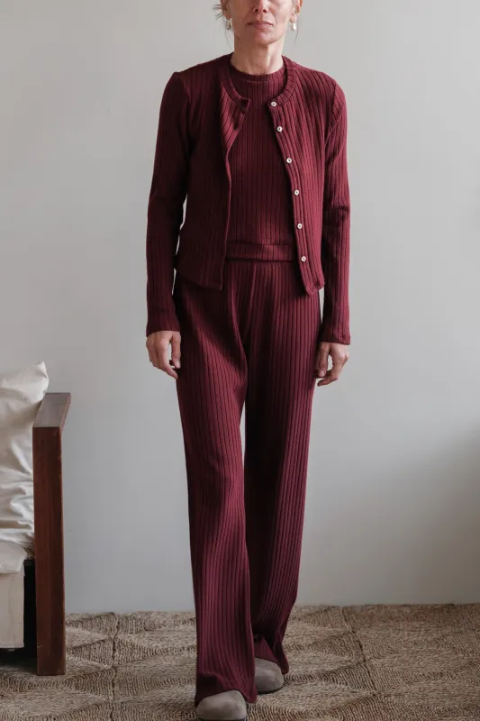 The Sweater Rib Cardi sold by DONNI.