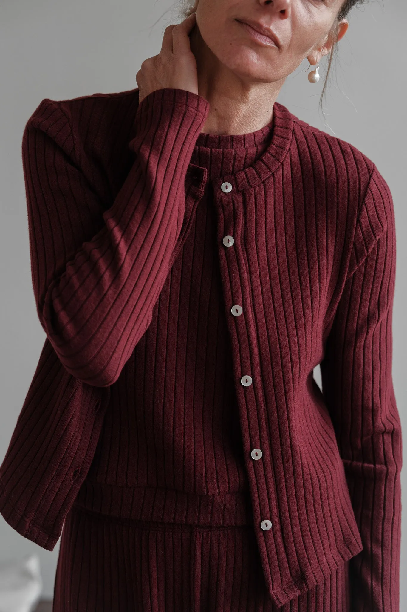 The Sweater Rib Cardi sold by DONNI. product image thumbnail 3