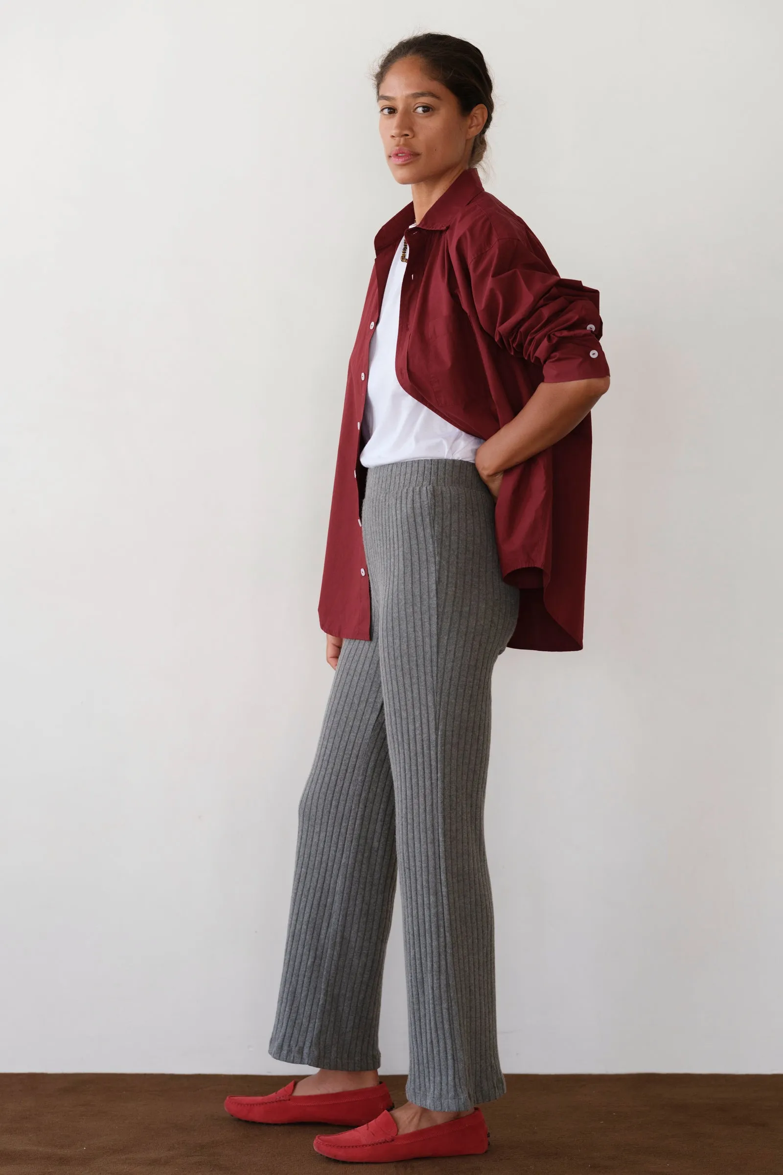 The Sweater Rib Kick Flare sold by DONNI. product image thumbnail 4