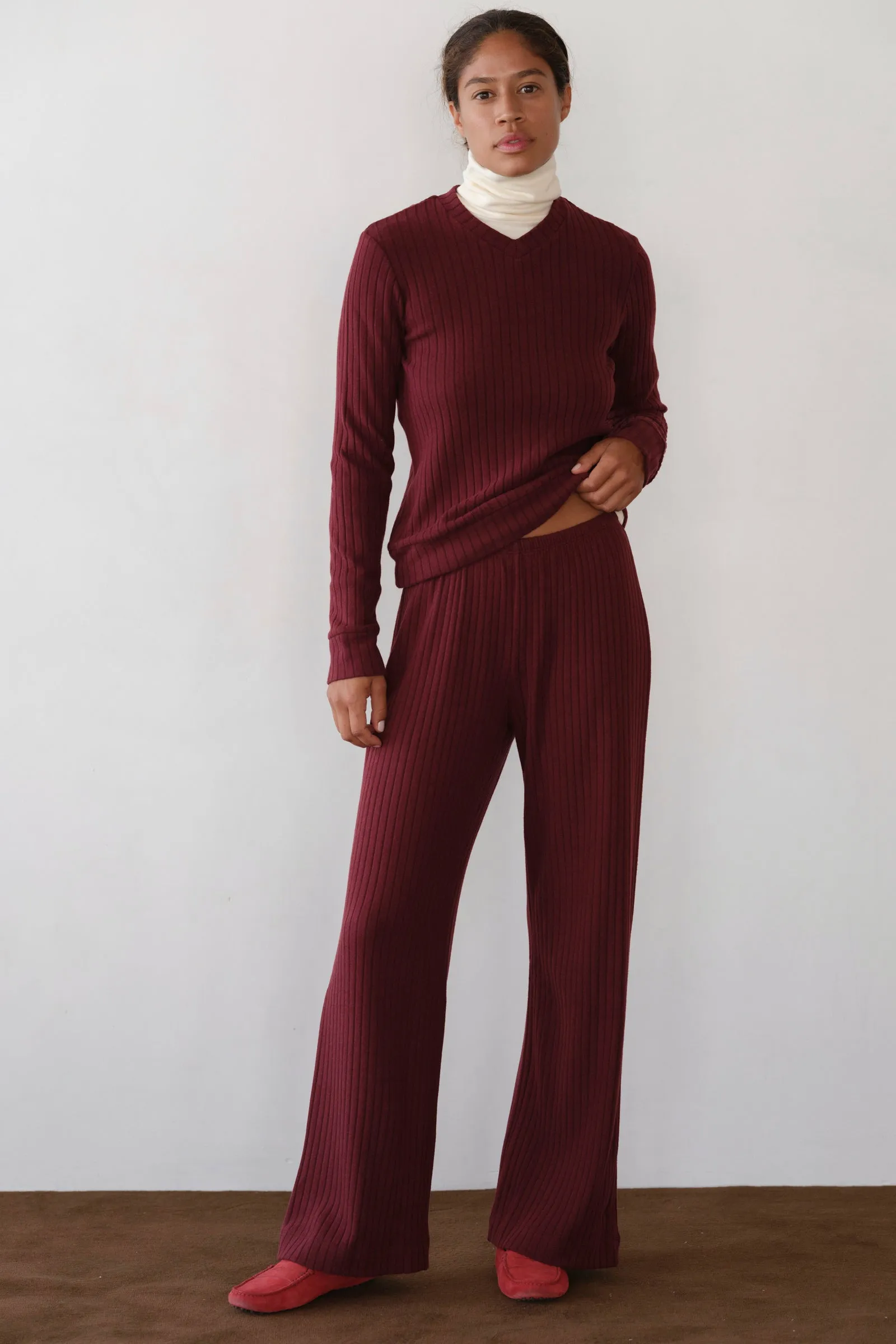 The Sweater Rib Simple Pant sold by DONNI. product image thumbnail 3