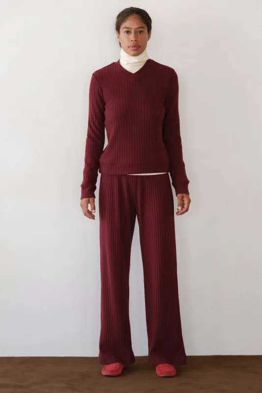 The Sweater Rib Simple Pant sold by DONNI.