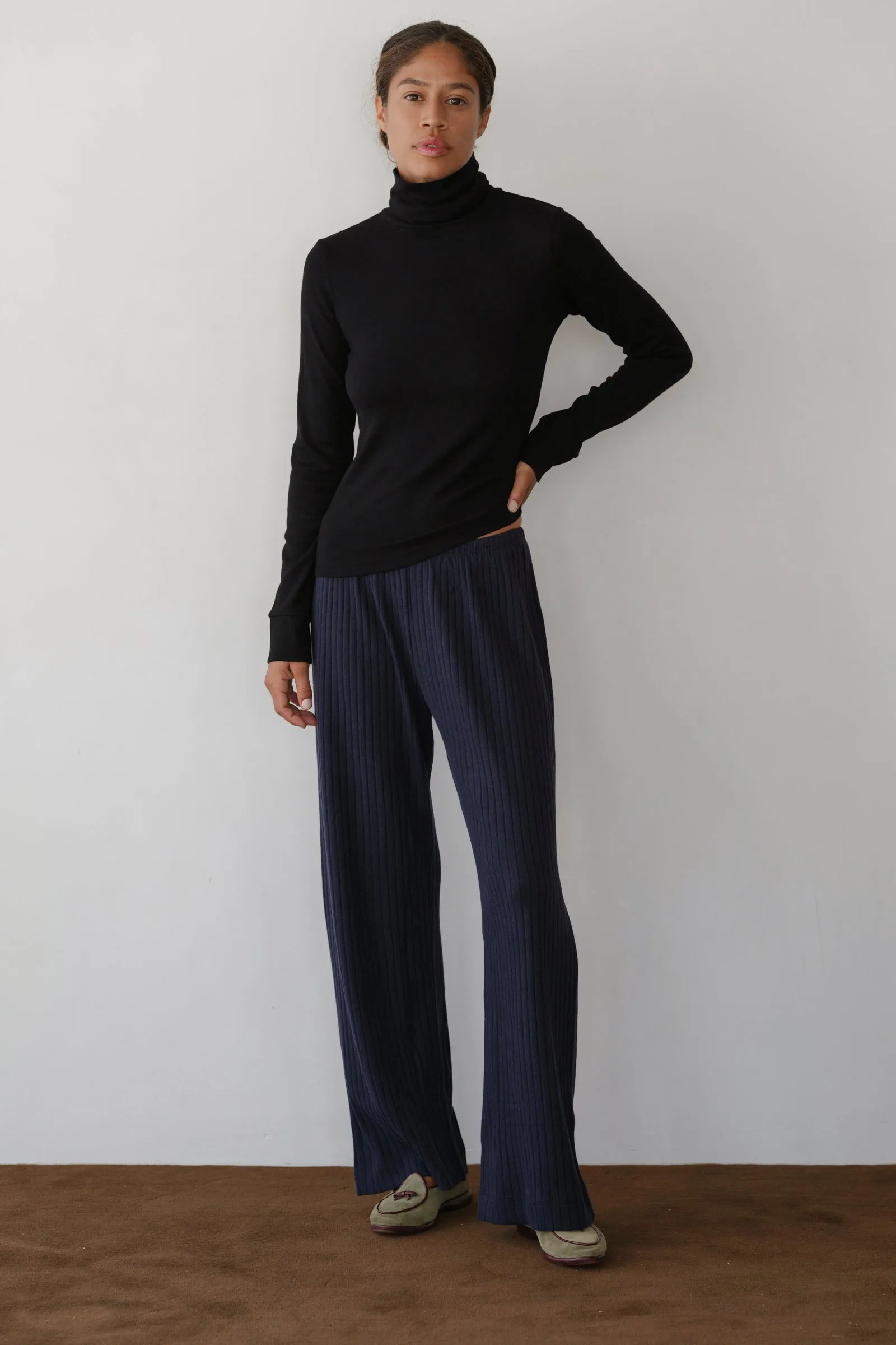 The Sweater Rib Simple Pant sold by DONNI. product image thumbnail 4