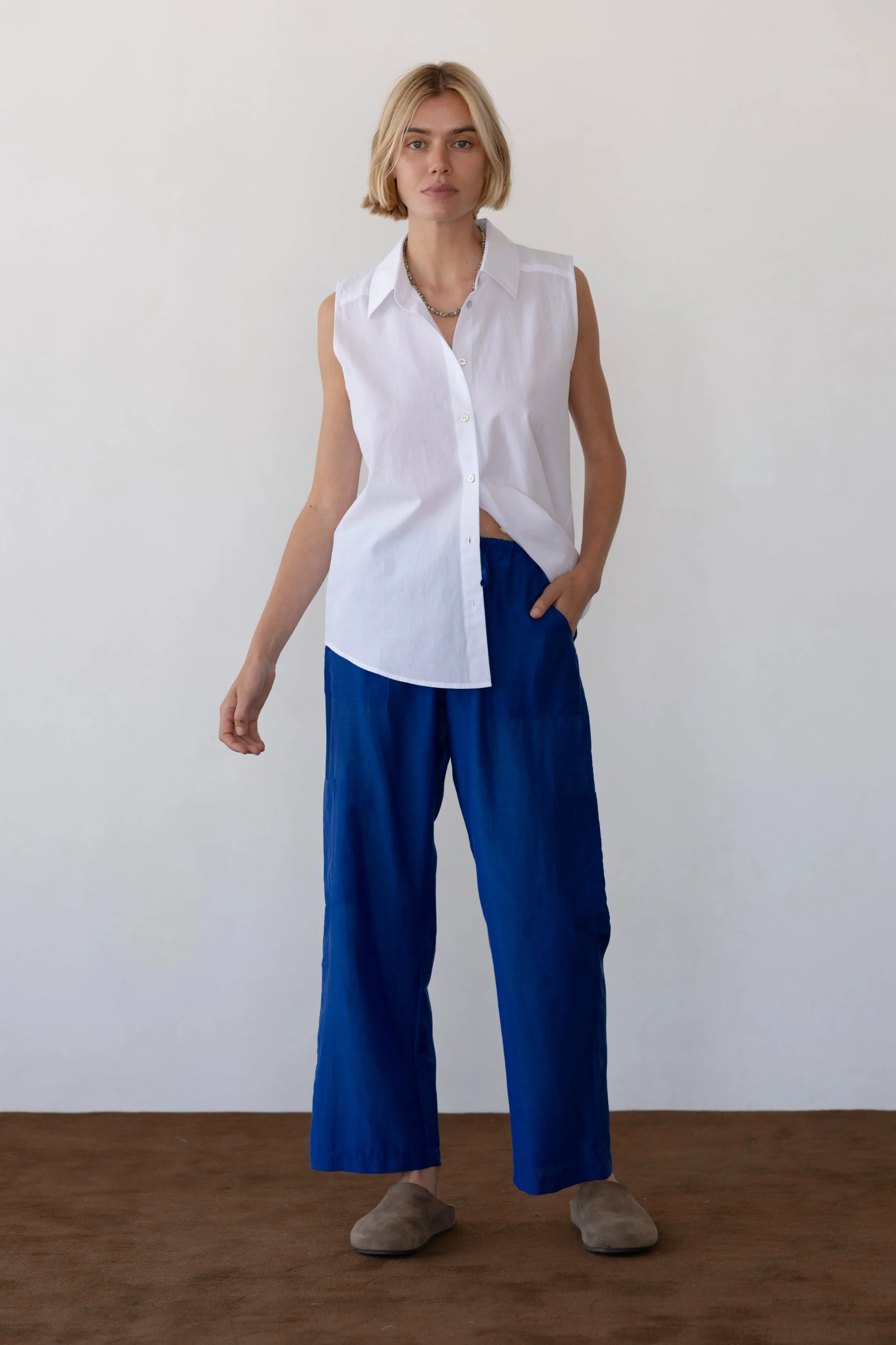 The Silk Cotton Sheer Cargo Pant sold by DONNI. product image thumbnail 3