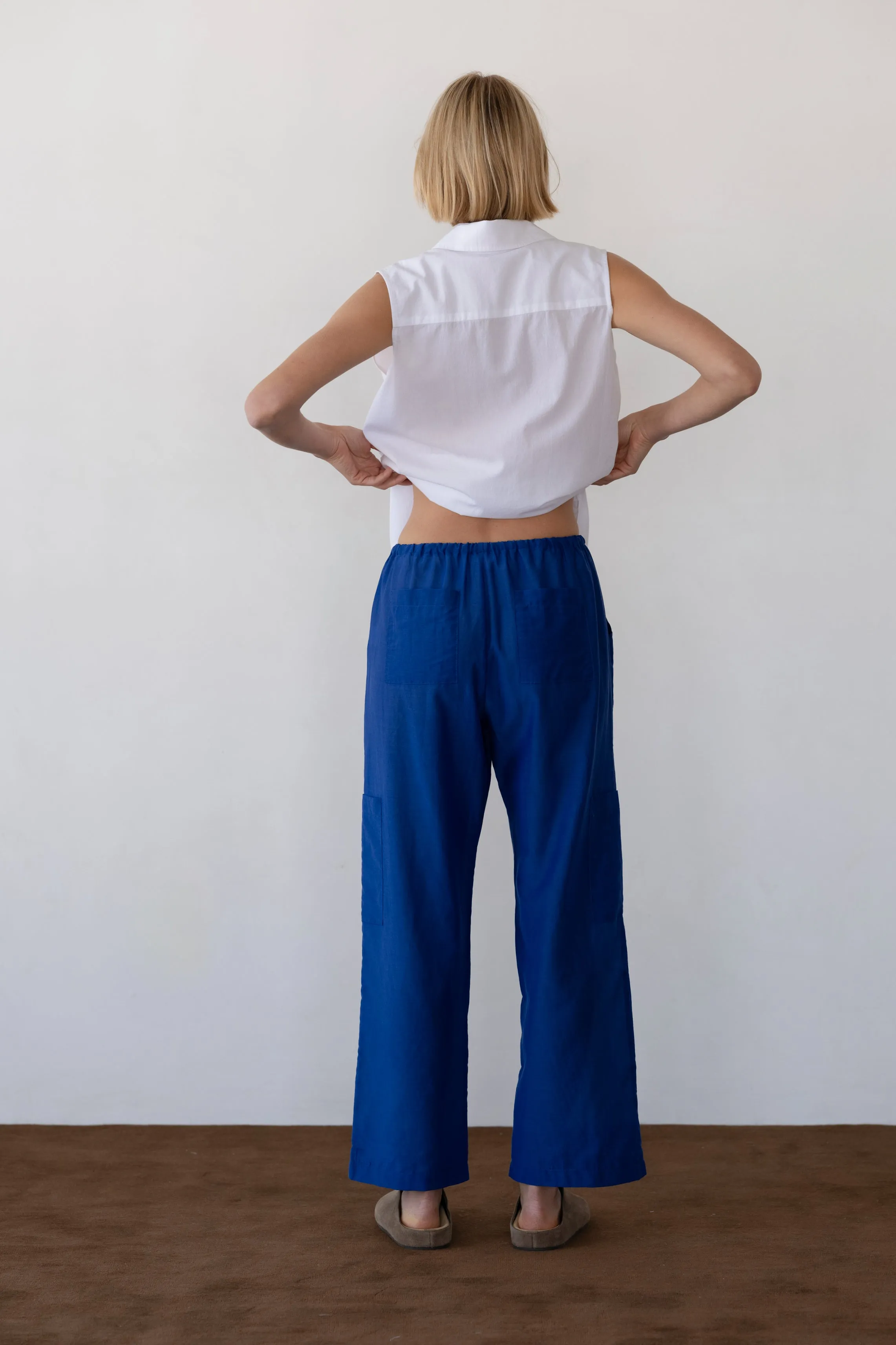 The Silk Cotton Sheer Cargo Pant sold by DONNI. product image thumbnail 5