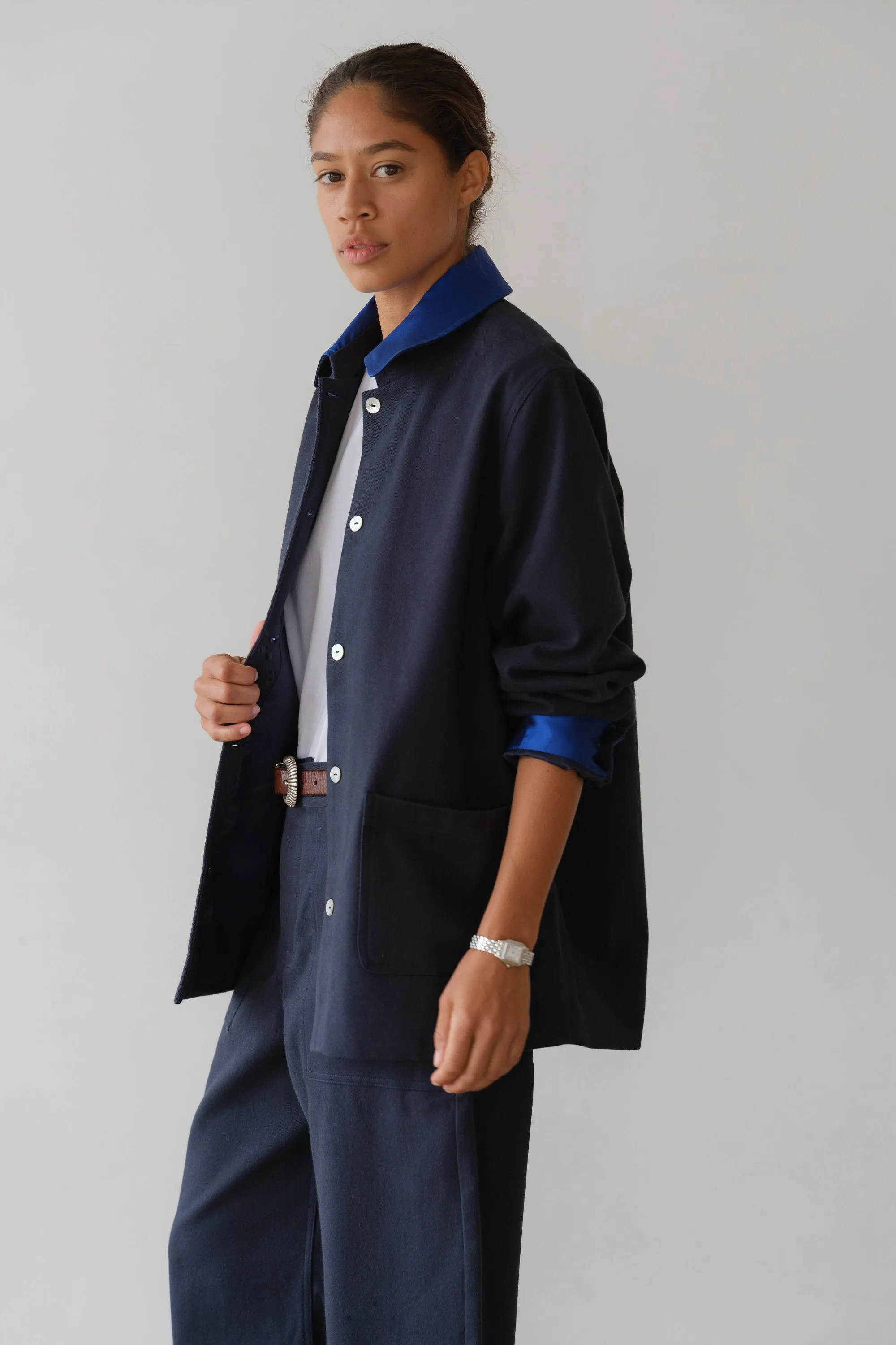 The Chino Contrast Jacket sold by DONNI. product image thumbnail 4