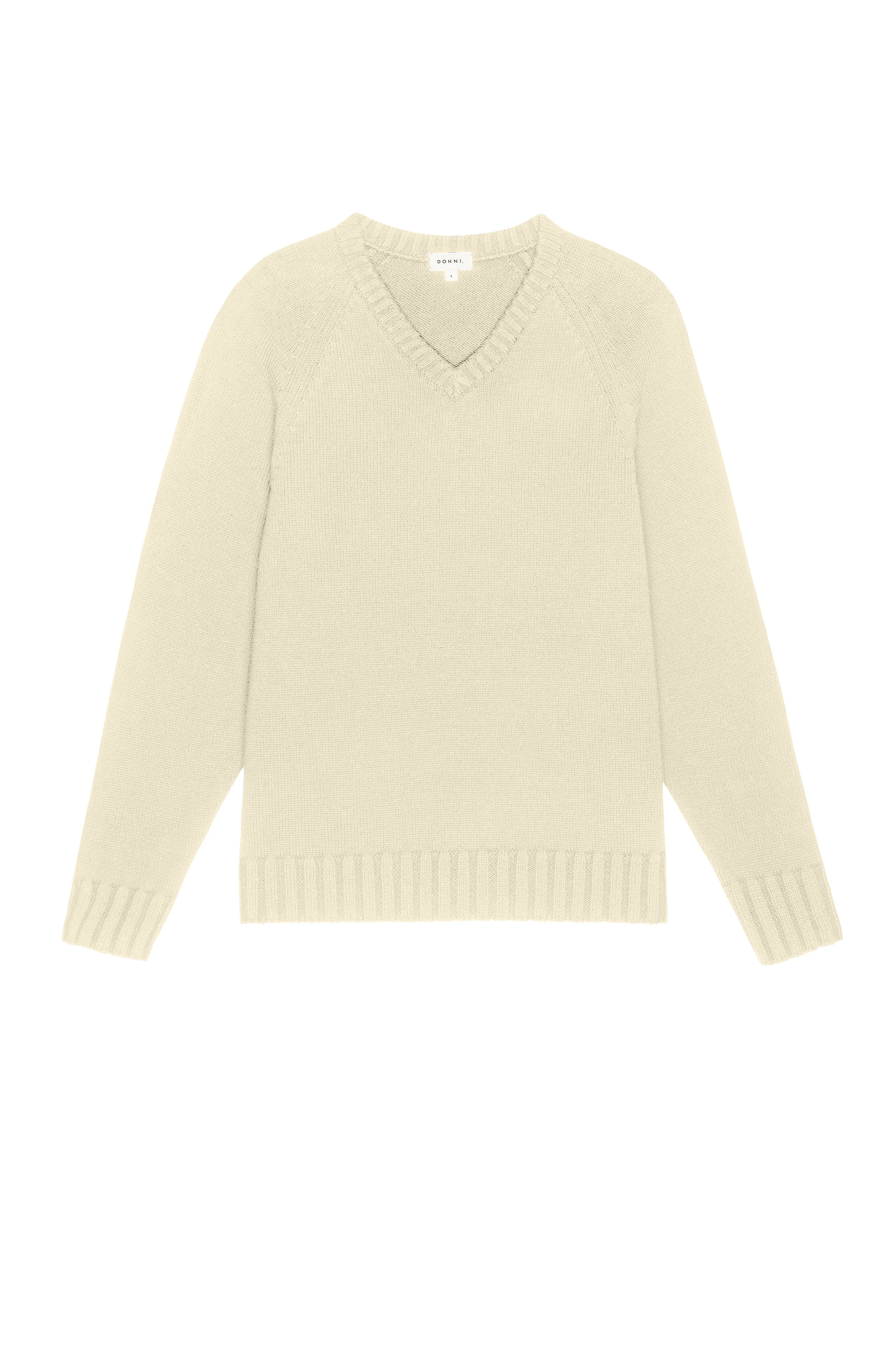 The Cotton Cashmere V-Neck Sweater sold by DONNI. product image thumbnail 2
