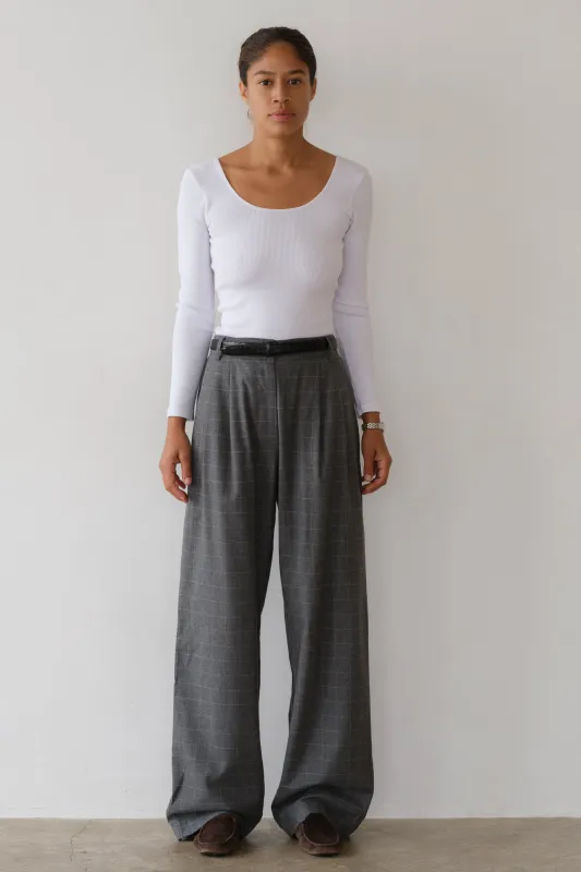 The Flannel Windowpane Pant sold by DONNI.