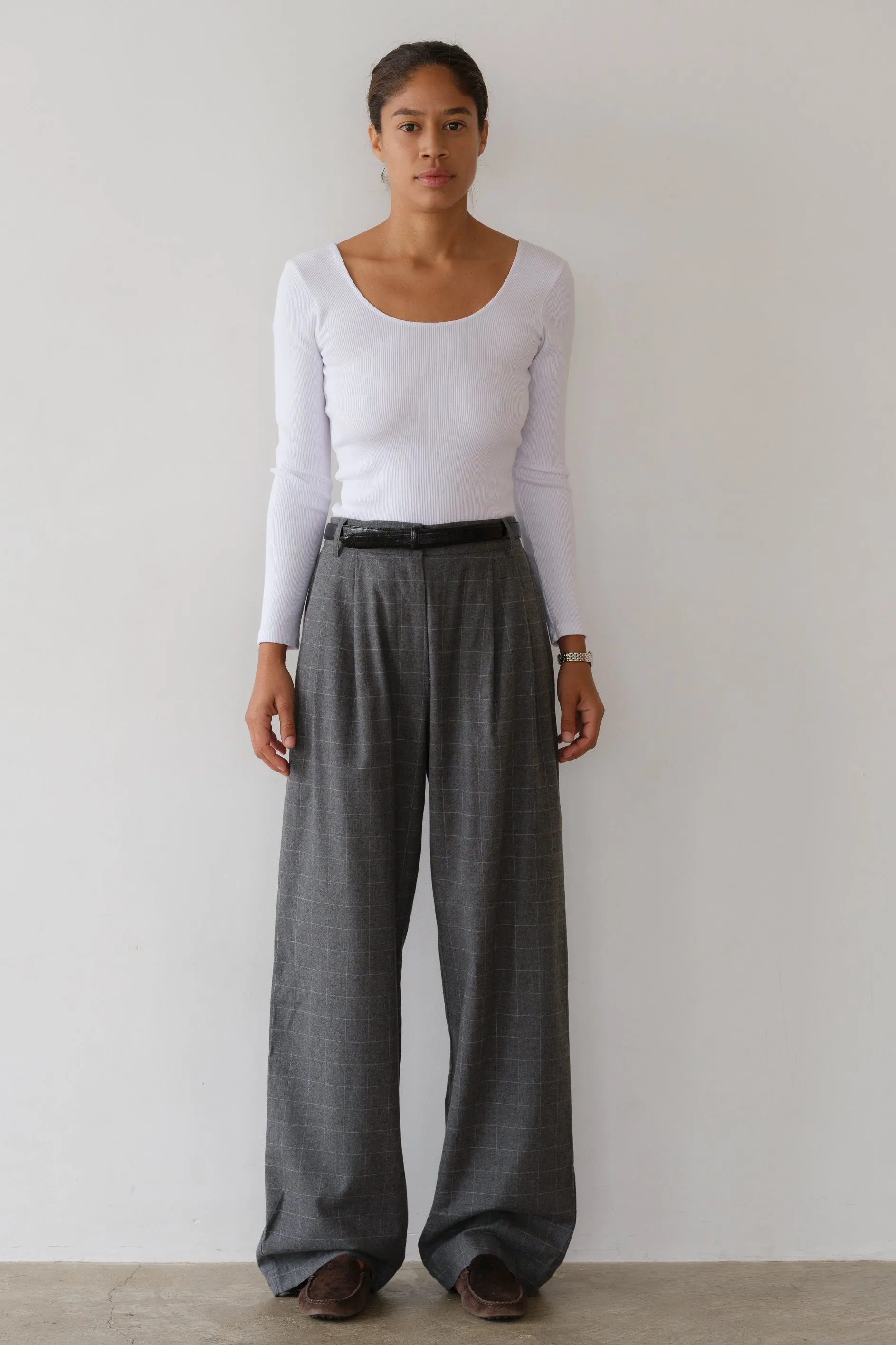 The Flannel Windowpane Pant sold by DONNI.